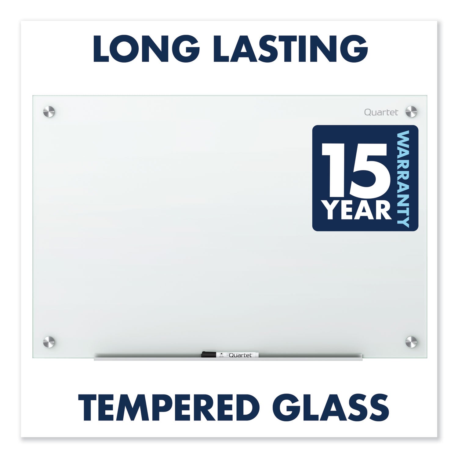 Quartet® Infinity Magnetic Glass Marker Board, 24" x 18", White Surface
