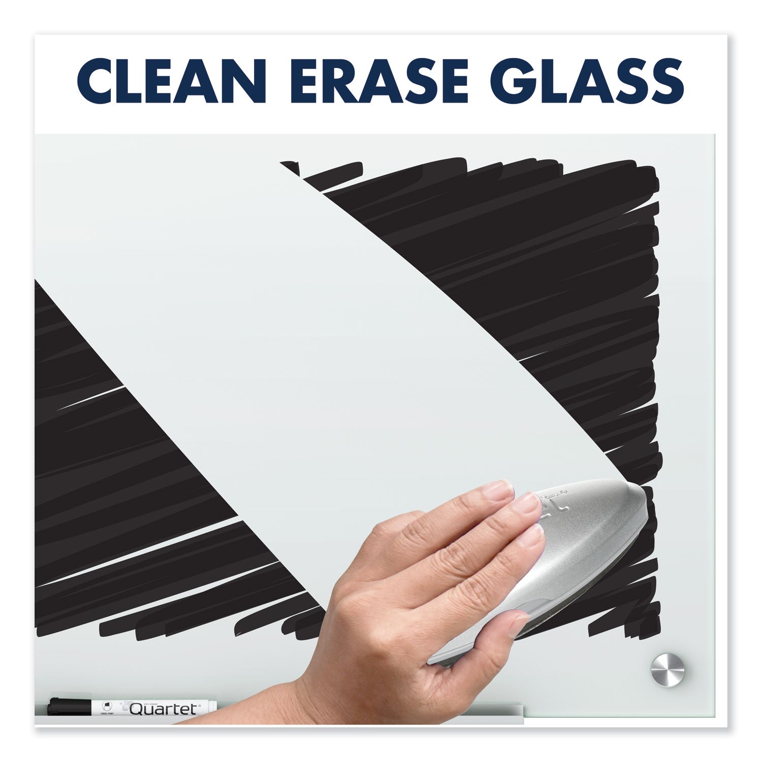 Quartet® Infinity Magnetic Glass Marker Board, 24" x 18", White Surface