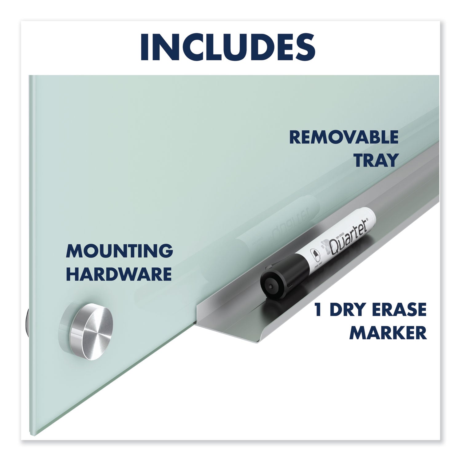 Quartet® Infinity Glass Marker Board, 48" x 36", Frost Surface