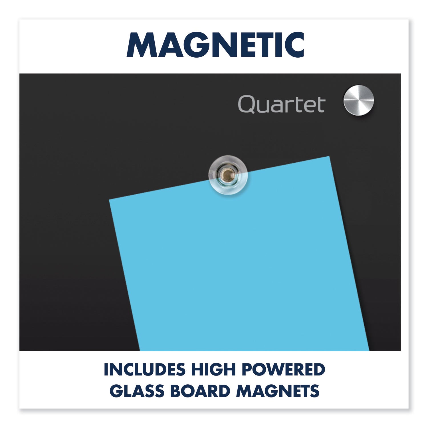 Quartet® Infinity Magnetic Glass Marker Board, 36" x 24", Black Surface