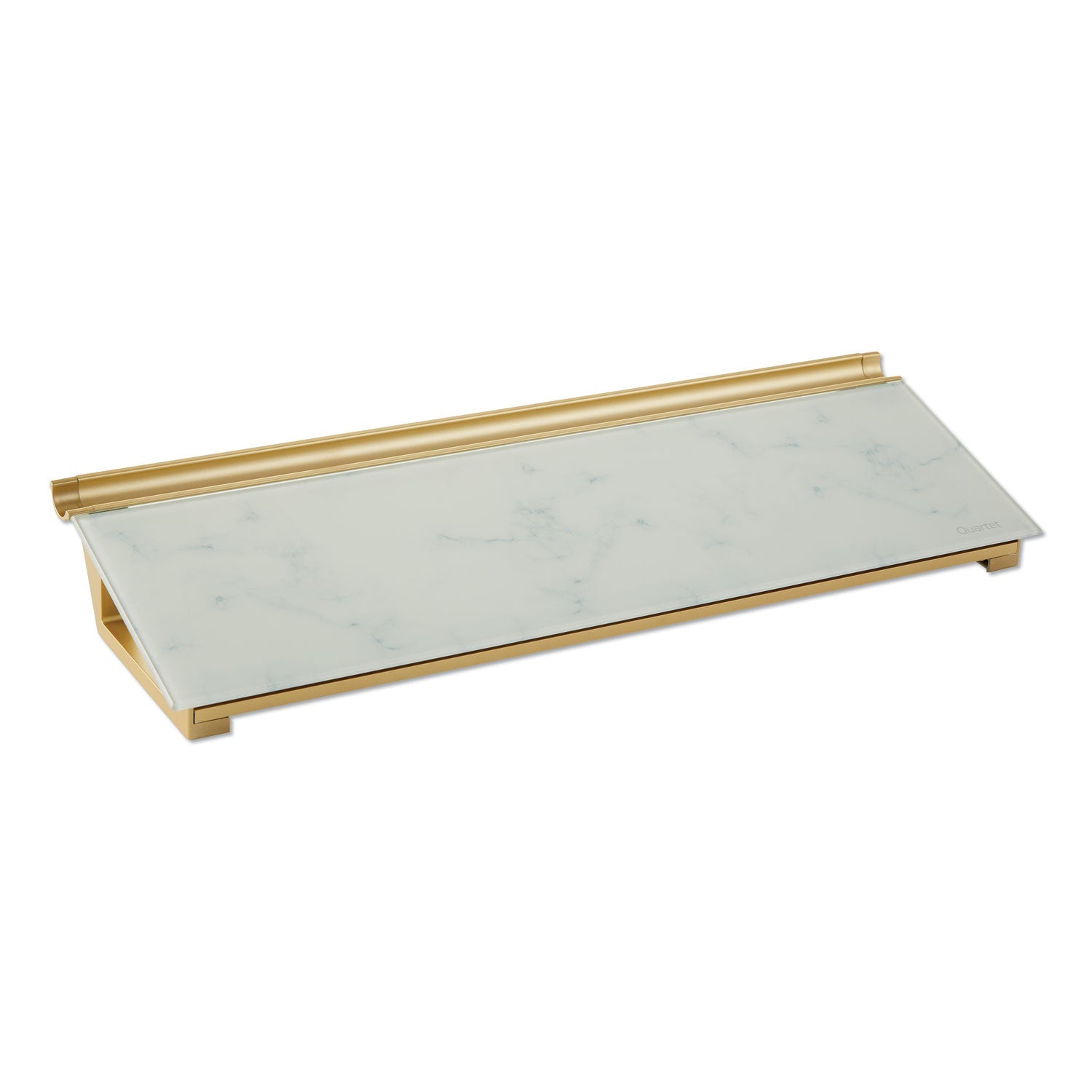 Quartet® Glass Dry Erase Desktop Computer Pad, 18" x 6", Marble Surface
