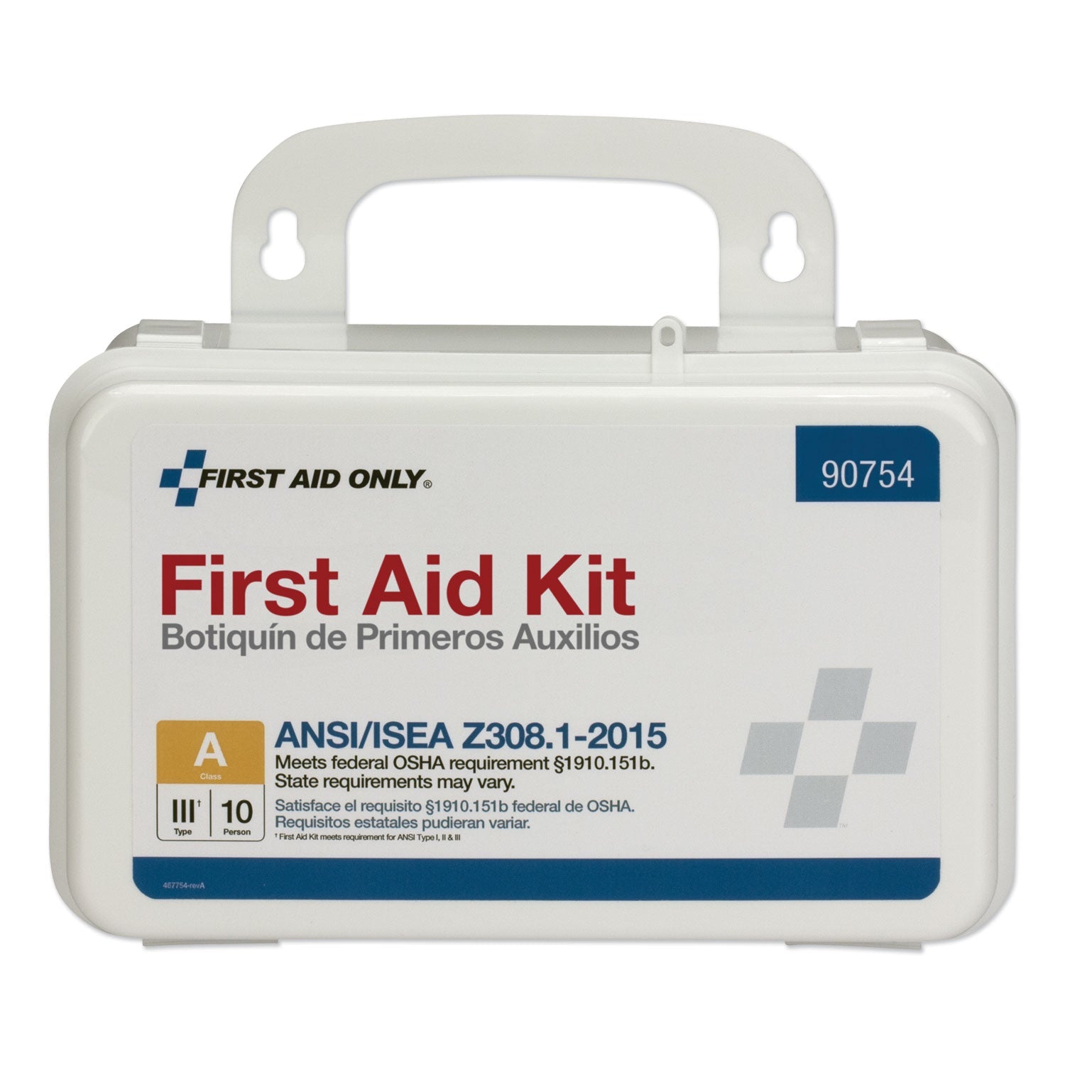 First Aid Only™ Ansi Class A 10 Person First Aid Kit, 71 Pieces, Plastic Case - Bloom Skins