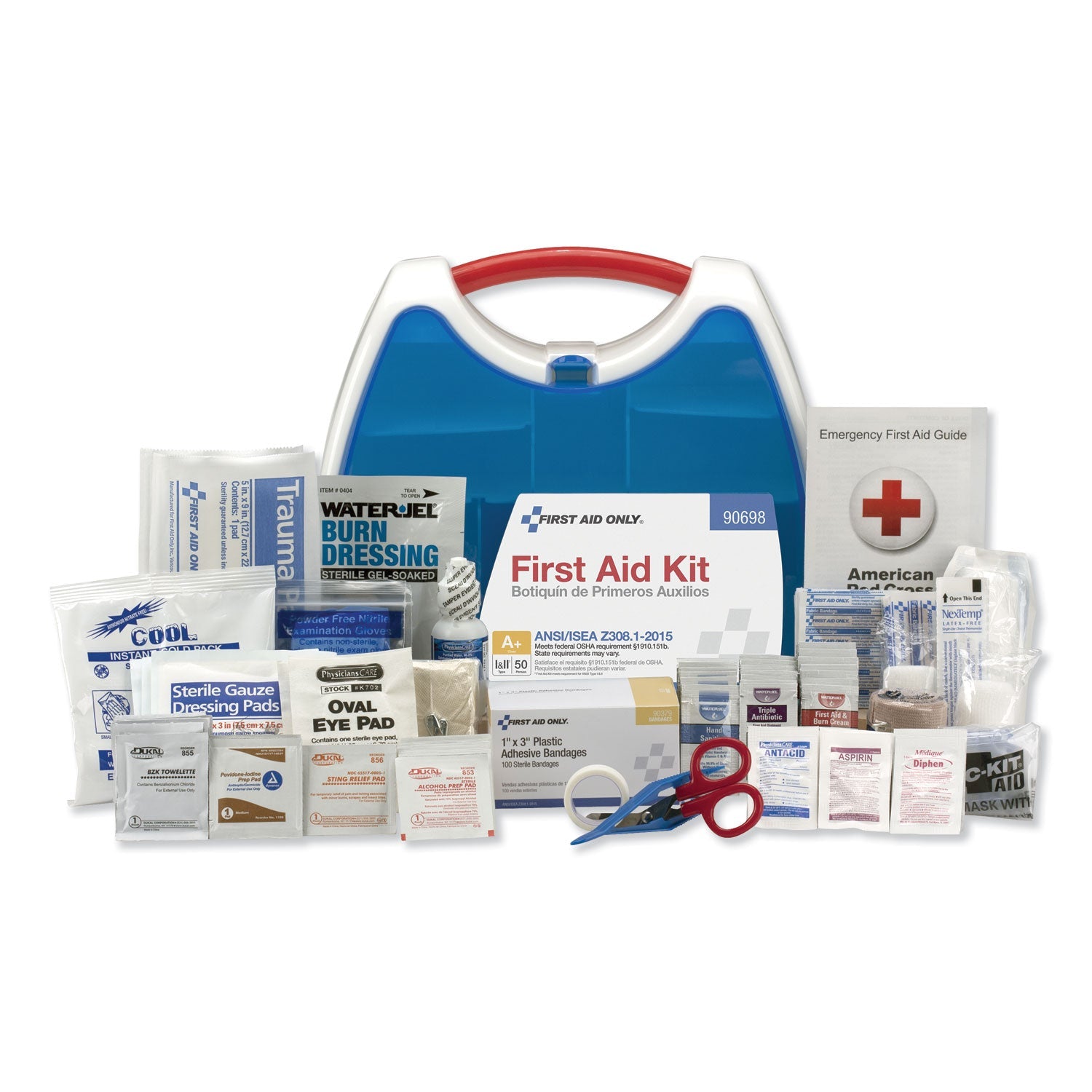 First Aid Only™ Readycare First Aid Kit For 50 People, Ansi A+, 238 Pieces, Plastic Case