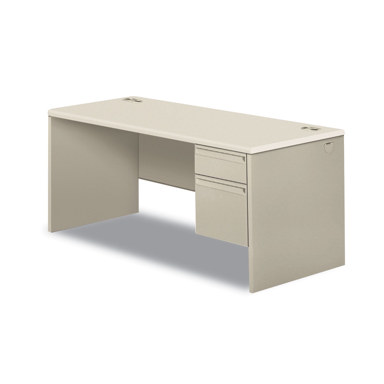 Right Pedestal Desk | HON 38000, 66"x30" Gray