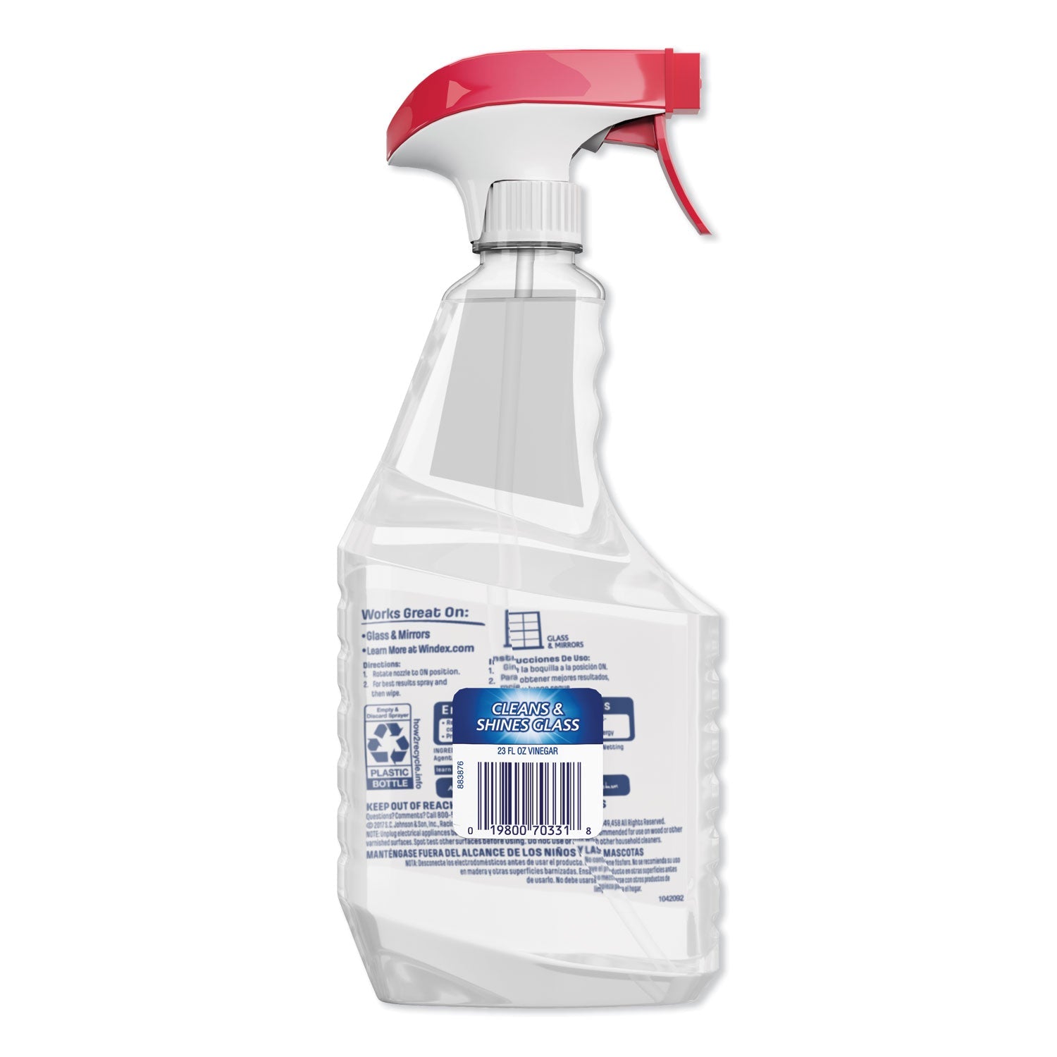 Windex® Multi-Surface Vinegar Cleaner, Fresh Clean Scent, 23 Oz Spray Bottle