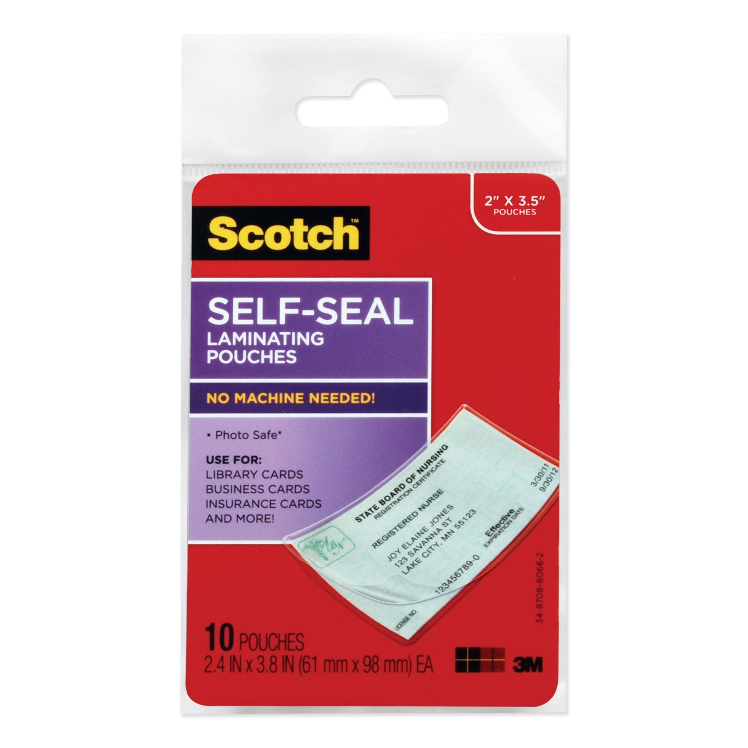 Self-Sealing Laminating Pouches | 9Mil, 10/Pack