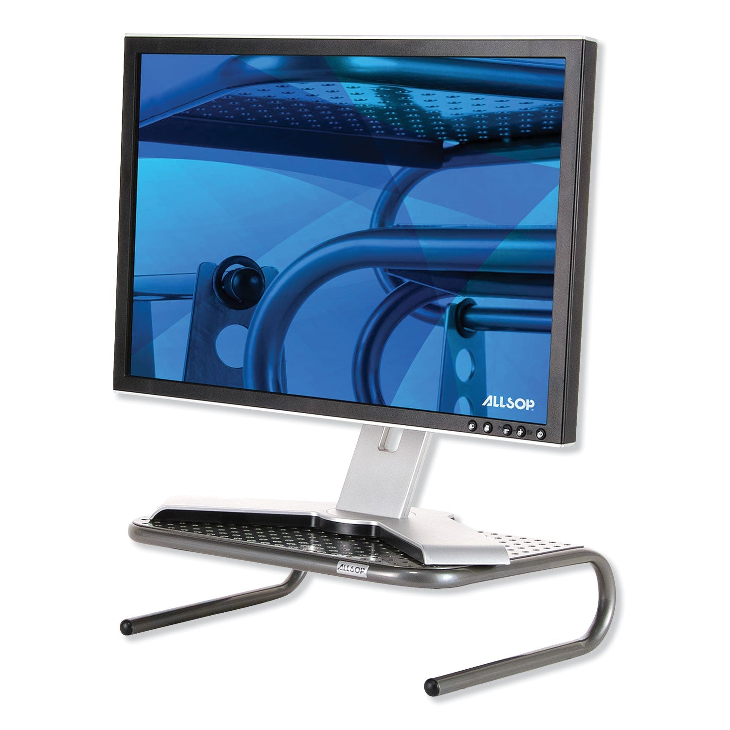 Allsop® Metal Art Jr. Monitor Stand, 14.75" X 11" X 4.25", Black, Supports 40 Lbs
