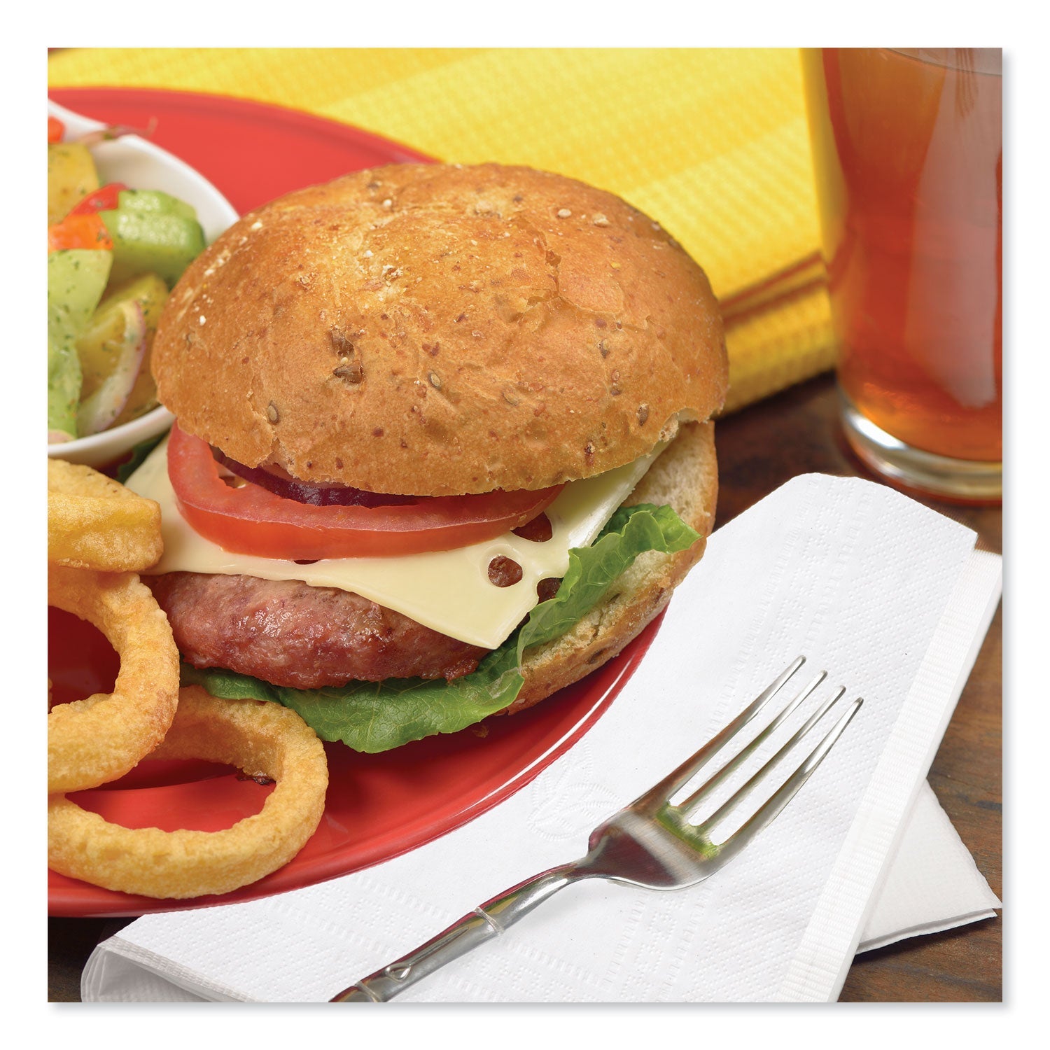 Tork® Advanced Dinner Napkins, 2-Ply, 15" X 16.25", White, 375/pack, 8 Packs/carton