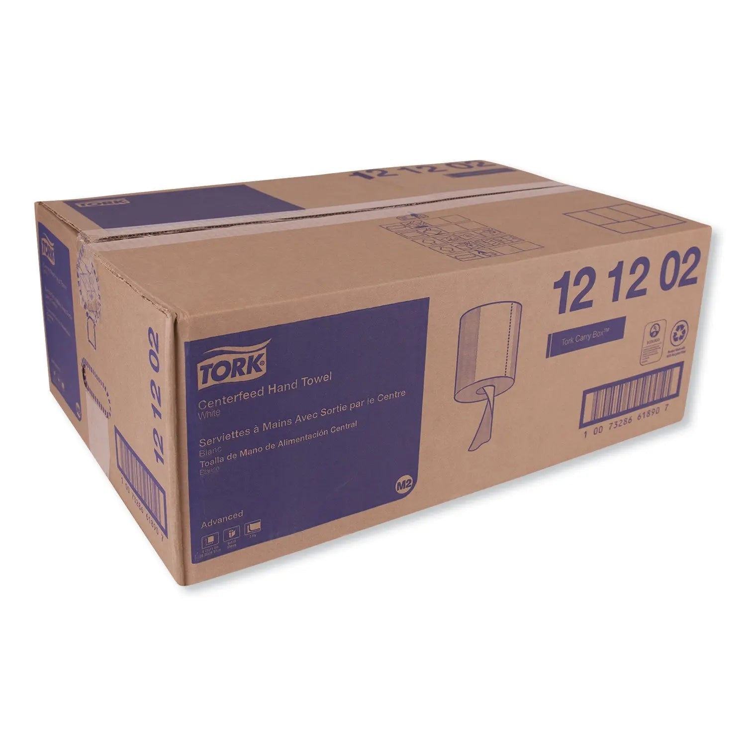 Tork® Advanced Centerfeed Hand Towel, 2-Ply, 8.25 X 11.8, White, 610/roll, 6/carton