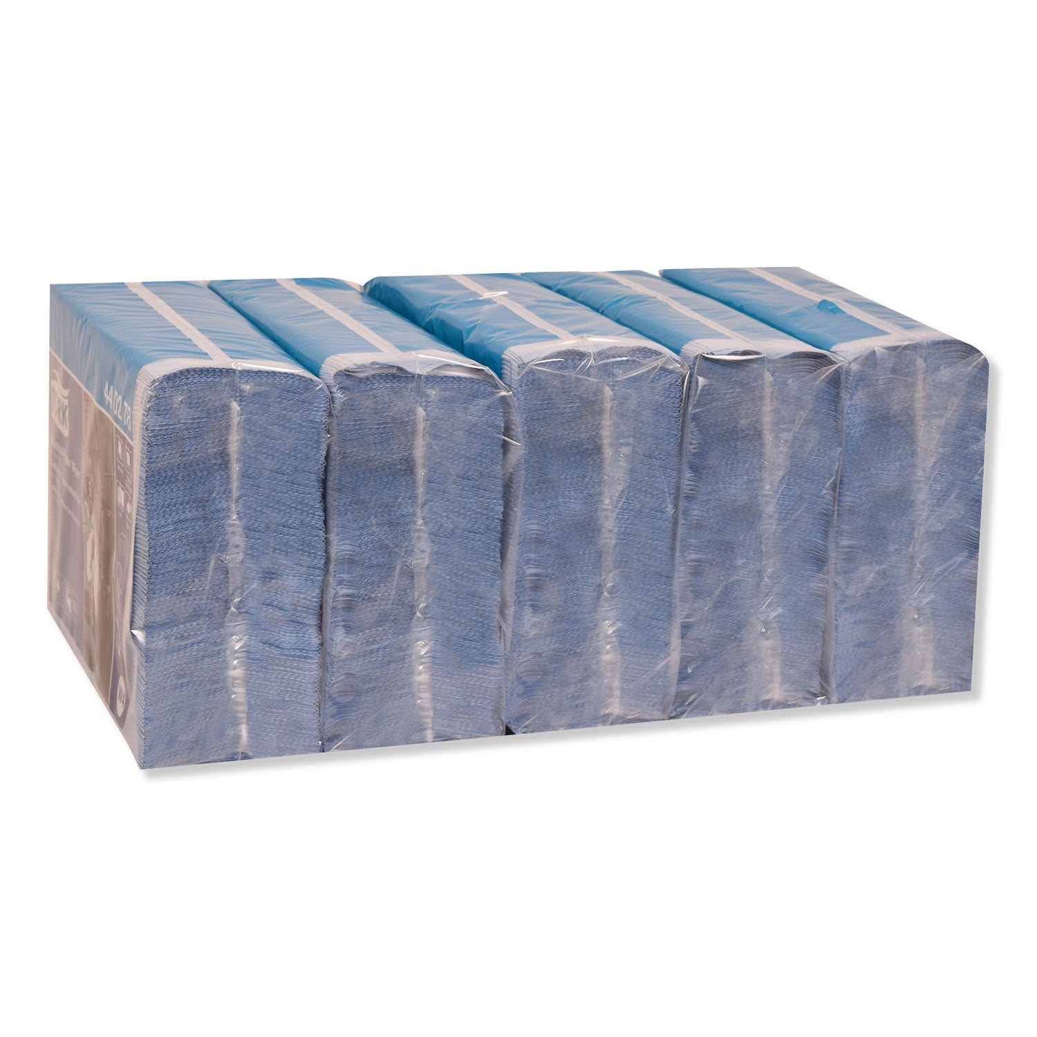Tork® Industrial Paper Wiper, 4-Ply, 12.8 x 16.4, Unscented, Blue, 90/Pack, 5 Packs/Carton