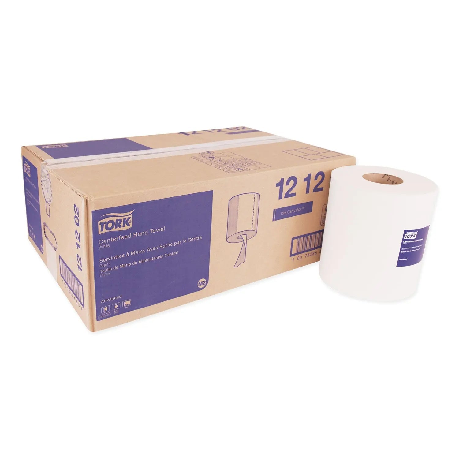 Tork® Advanced Centerfeed Hand Towel, 2-Ply, 8.25 X 11.8, White, 610/roll, 6/carton