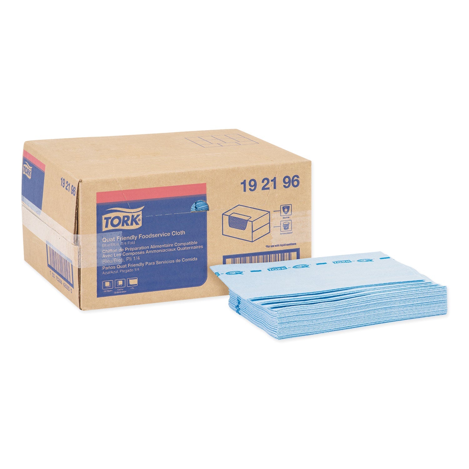 Tork® Foodservice Cloth, 13 x 21, Blue, 150/Carton