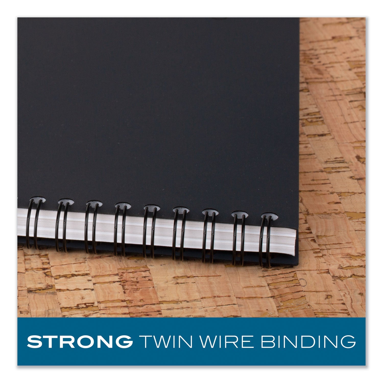 Cambridge® Wirebound Guided QuickNotes Notebook, 1-Subject, List-Management Format, Dark Gray Cover, (80) 8 x 5 Sheets