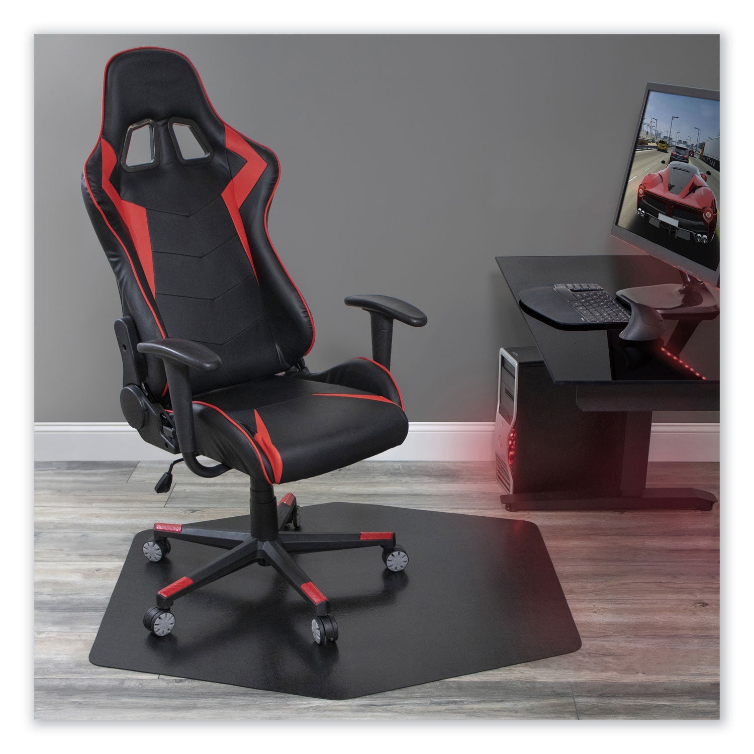 Game Zone Chair Mat | 42x46, Black