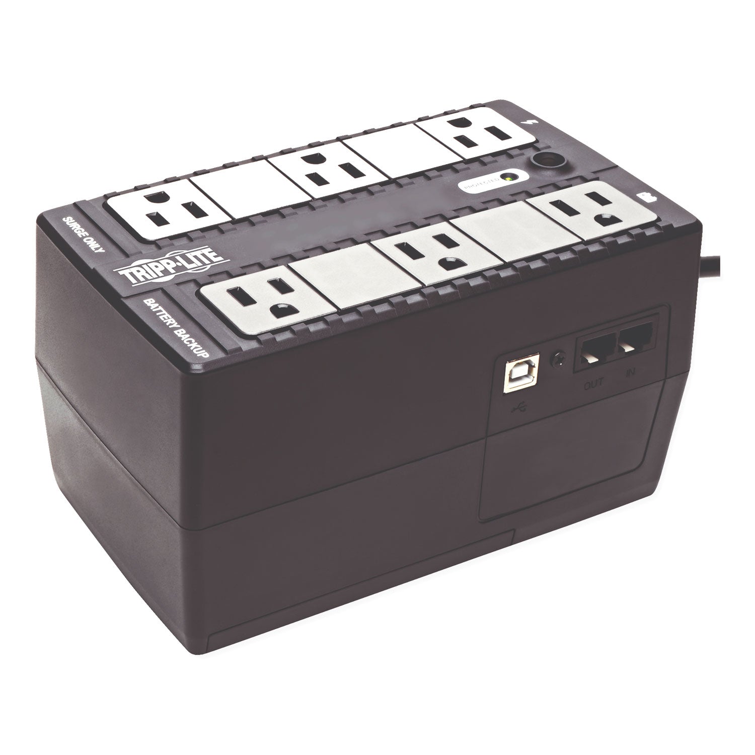 Tripp Lite by Eaton Internet Office Ultra-Compact Desktop Standby UPS, 6 Outlets, 350 VA, 380 J