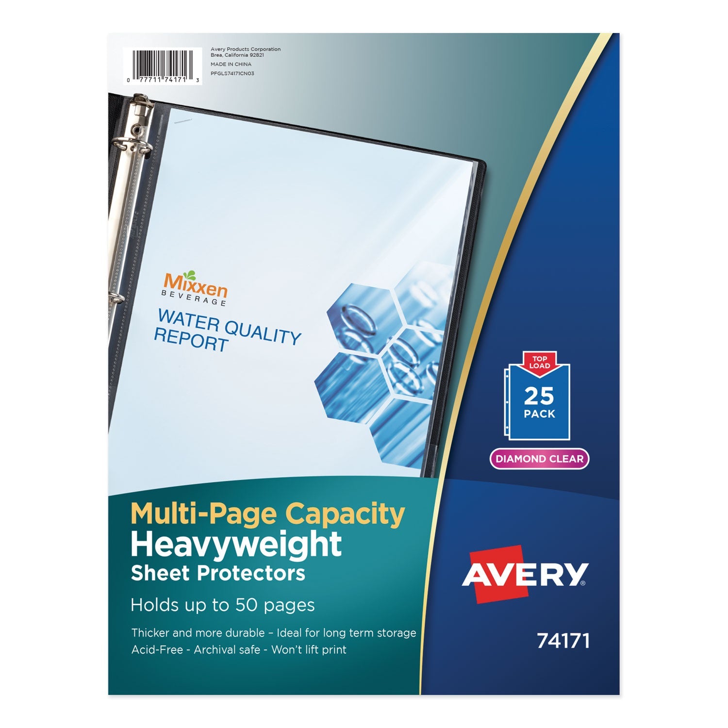 Avery® Multi-Page Top-Load Sheet Protectors, Heavy Gauge, Letter, Clear, 25/pack