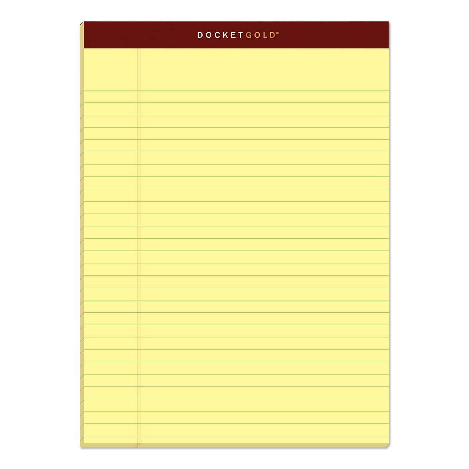 TOPS® Docket Gold Ruled Pads | 12-Pack Canary