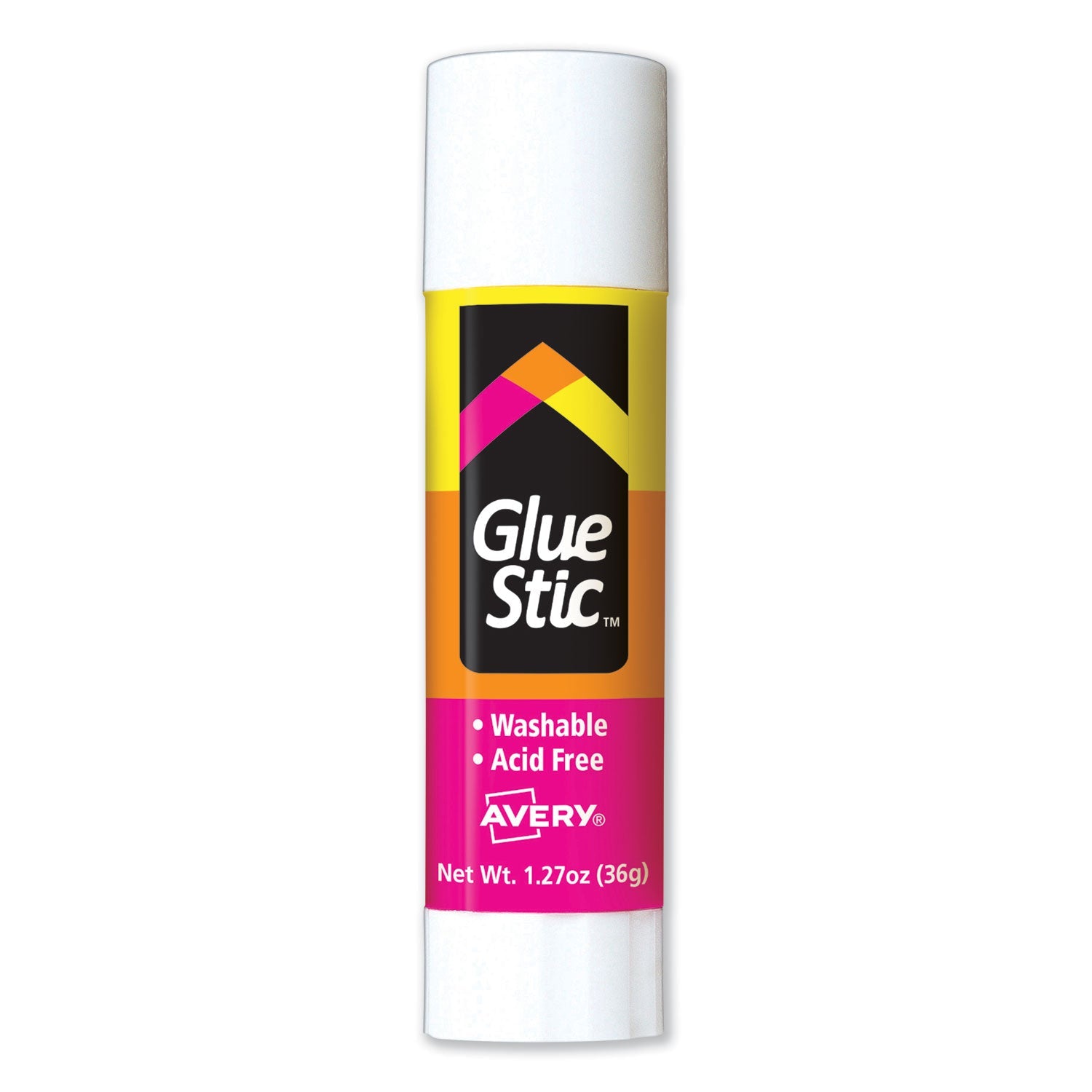 Avery® Permanent Glue Stic Value Pack, 1.27 Oz, Applies White, Dries Clear, 6/pack