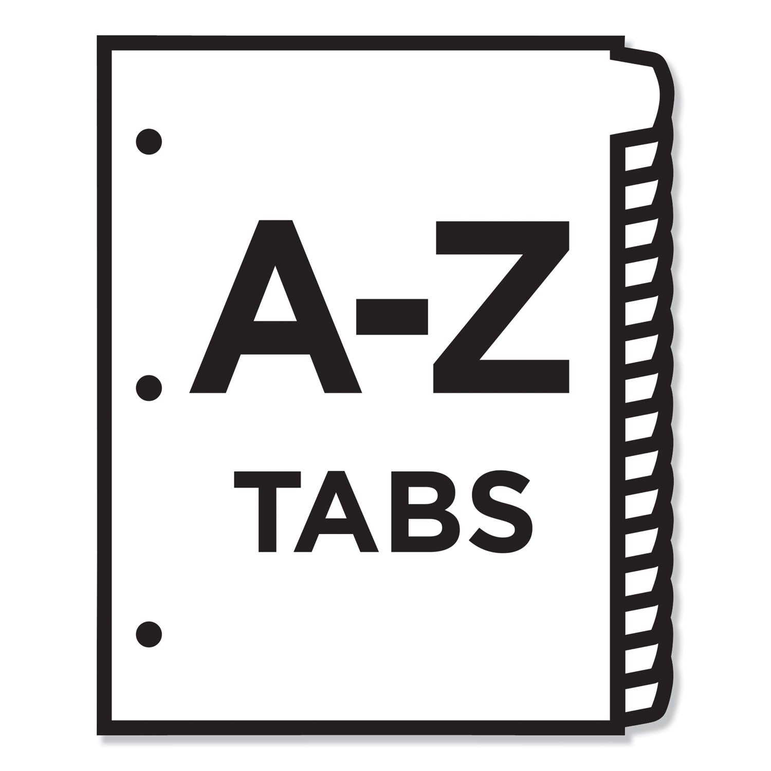 Avery® Heavy-Duty Preprinted Plastic Tab Dividers, 26-Tab, A To Z, 11 X 9, Yellow, 1 Set