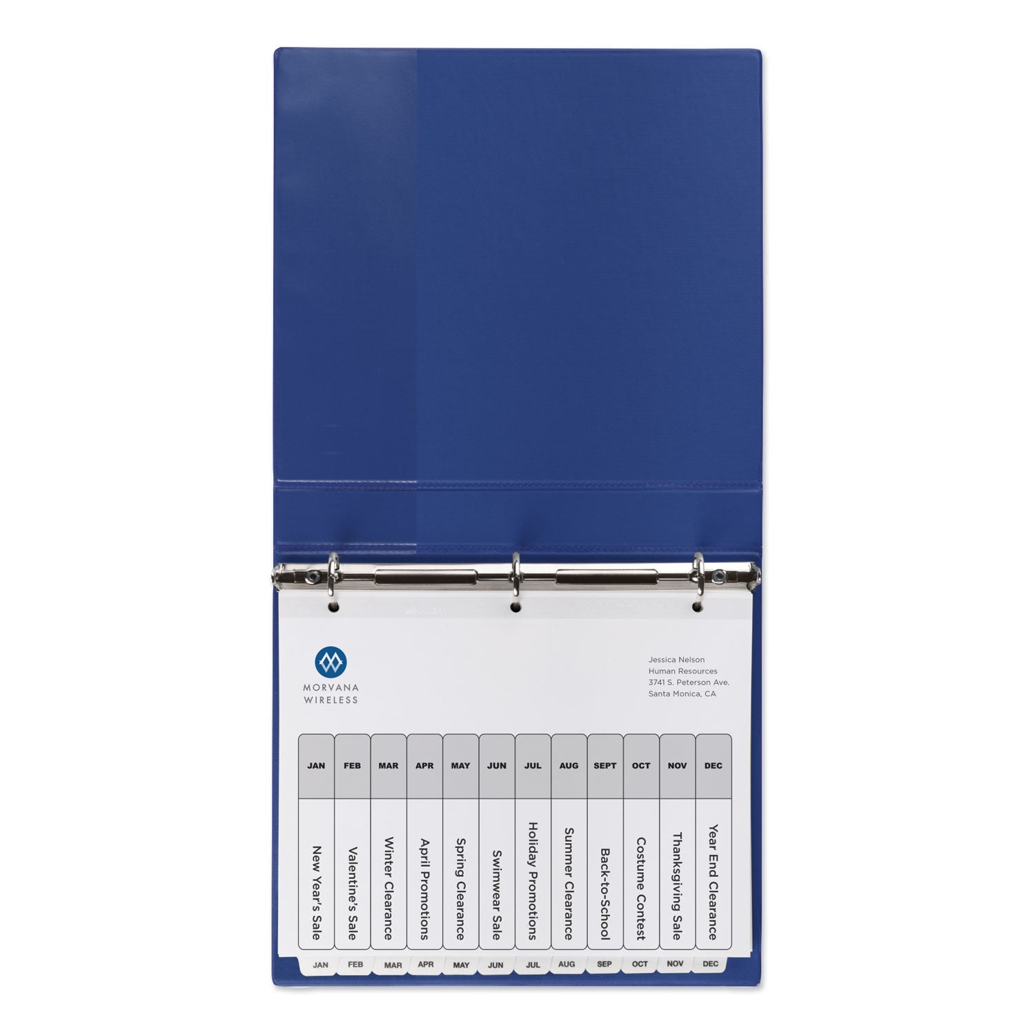 Avery® Customizable TOC Ready Index Black and White Dividers, 12-Tab, Jan. to Dec., 11 x 8.5, 1 Set