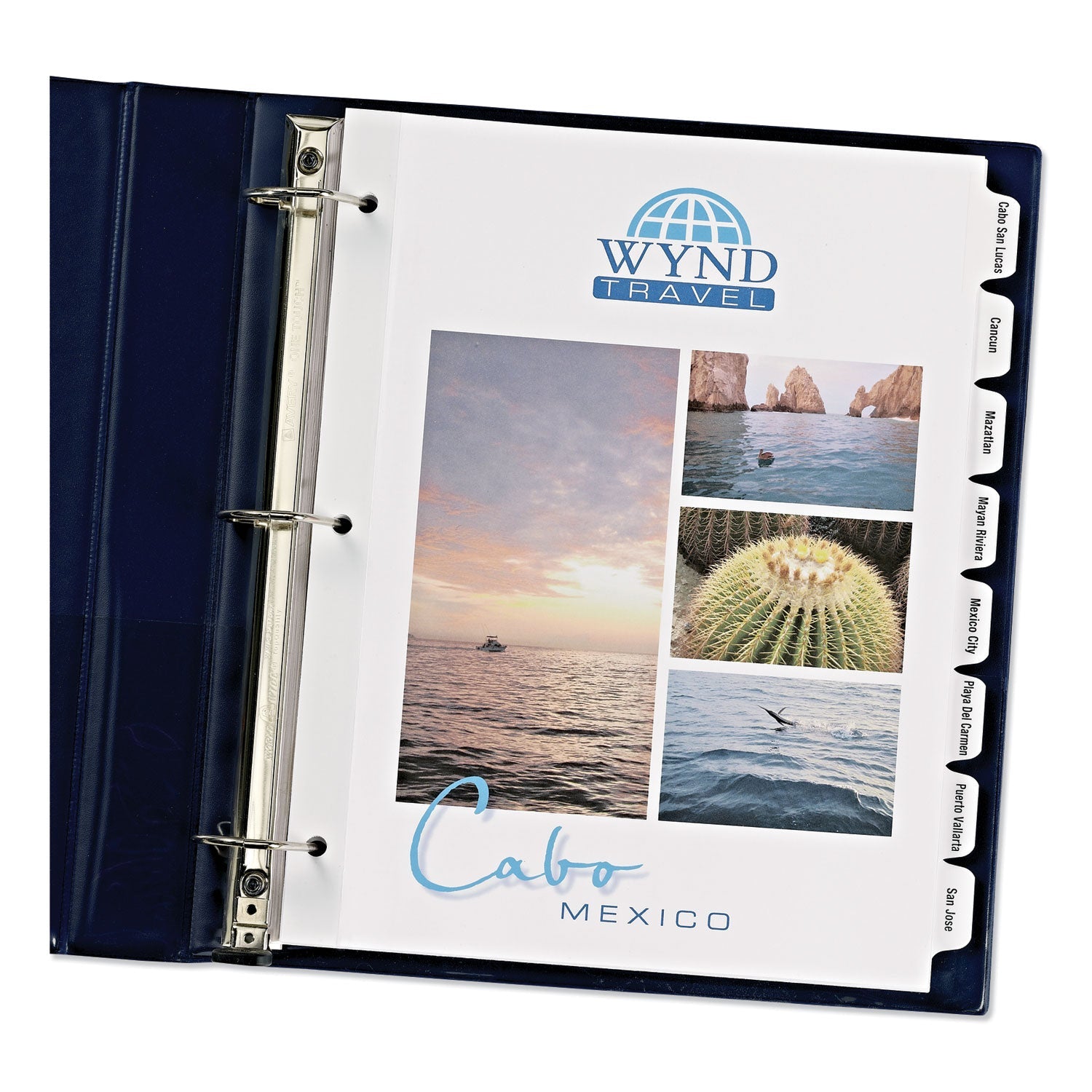 Avery® Customizable Print-On Dividers, 3-Hole Punched, 8-Tab, 11 x 8.5, White, 5 Sets