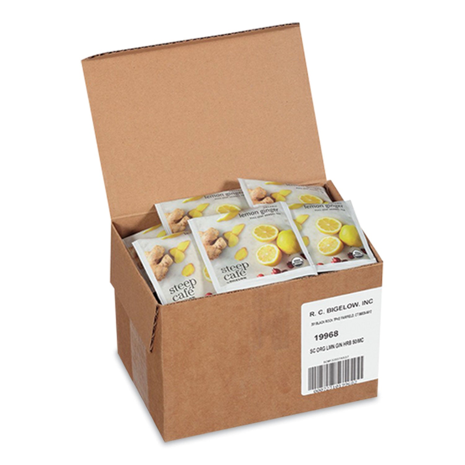 Organic Herbal Tea | Lemon Ginger | 50 Bags/Ctn
