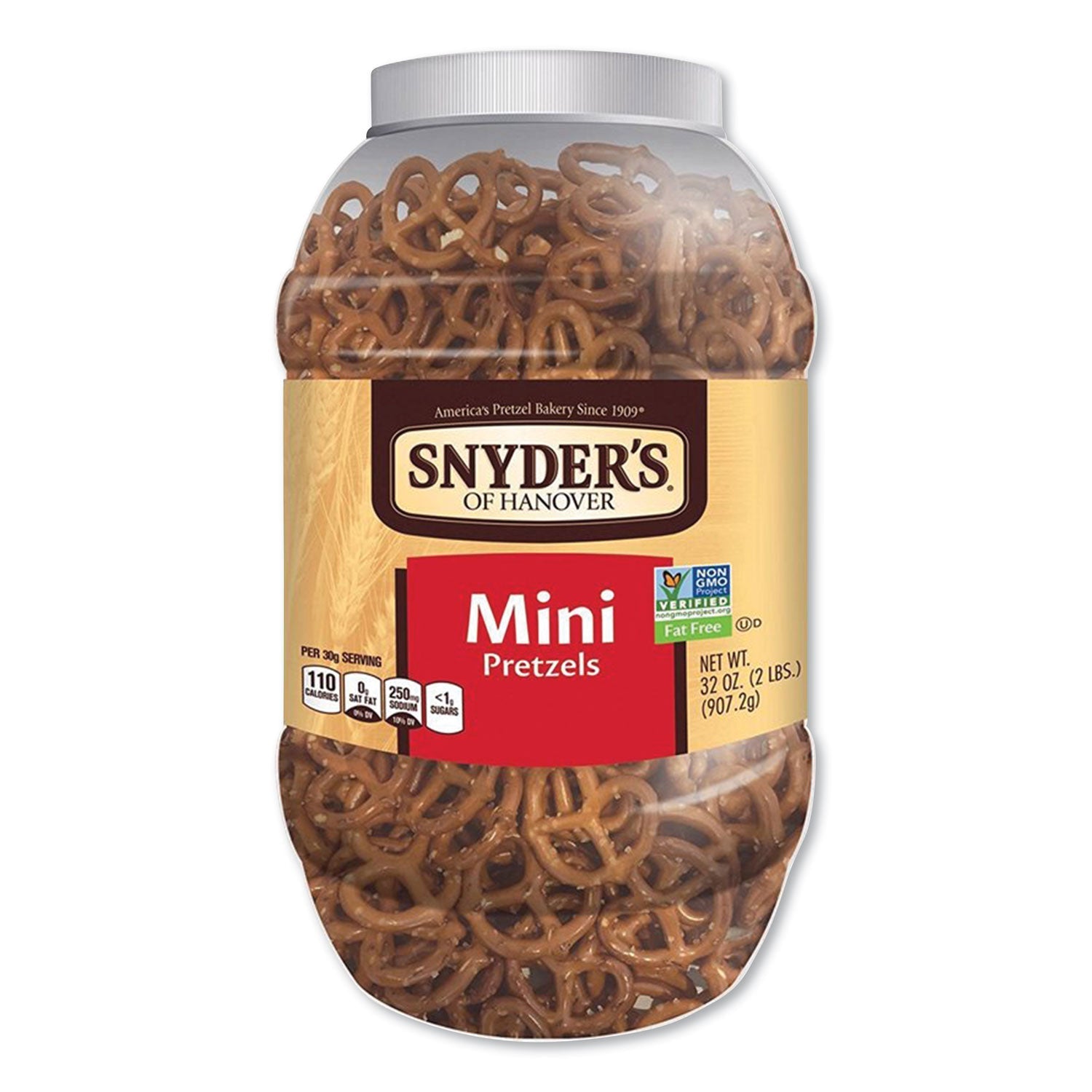 Snyder's® Mini Pretzels, Classic, 32 Oz Barrel