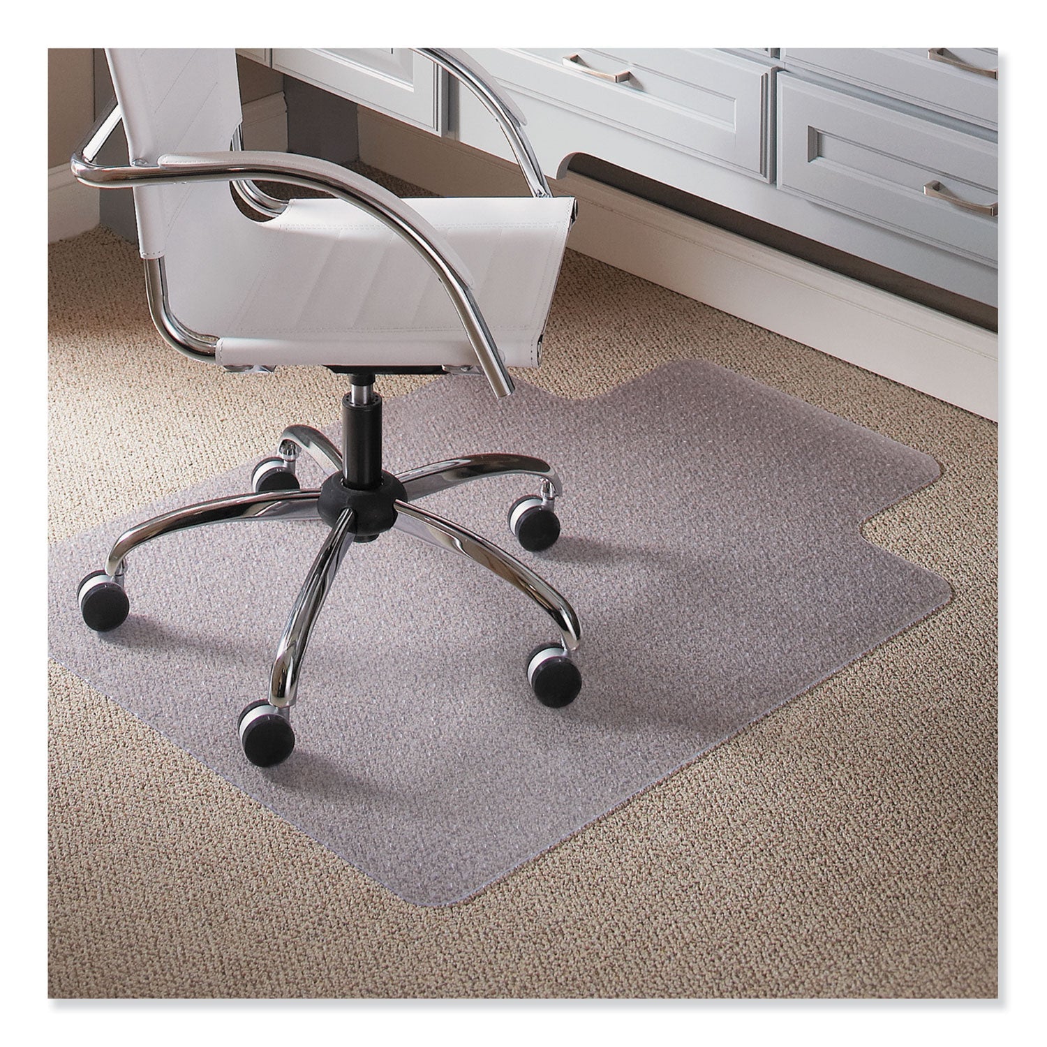 Light Use Chair Mat with Lip | Low Pile, 36x48