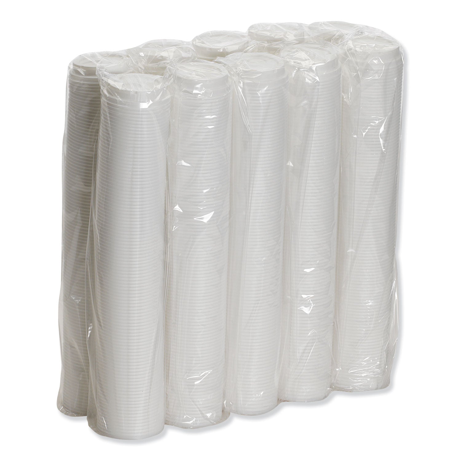 Dixie® Dome Hot Drink Lids, Fits 8 oz Hot Cups, Plastic, White, 100/Sleeve, 10 Sleeves/Carton