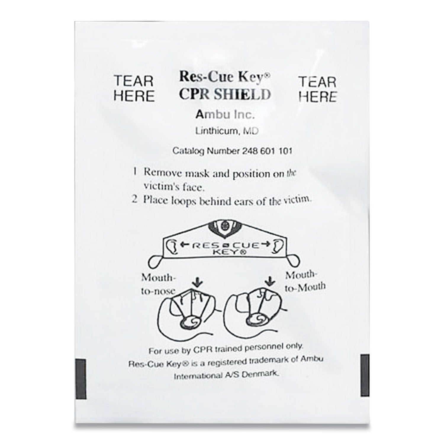 CPR Face Shield | with Elastic Ear Bands