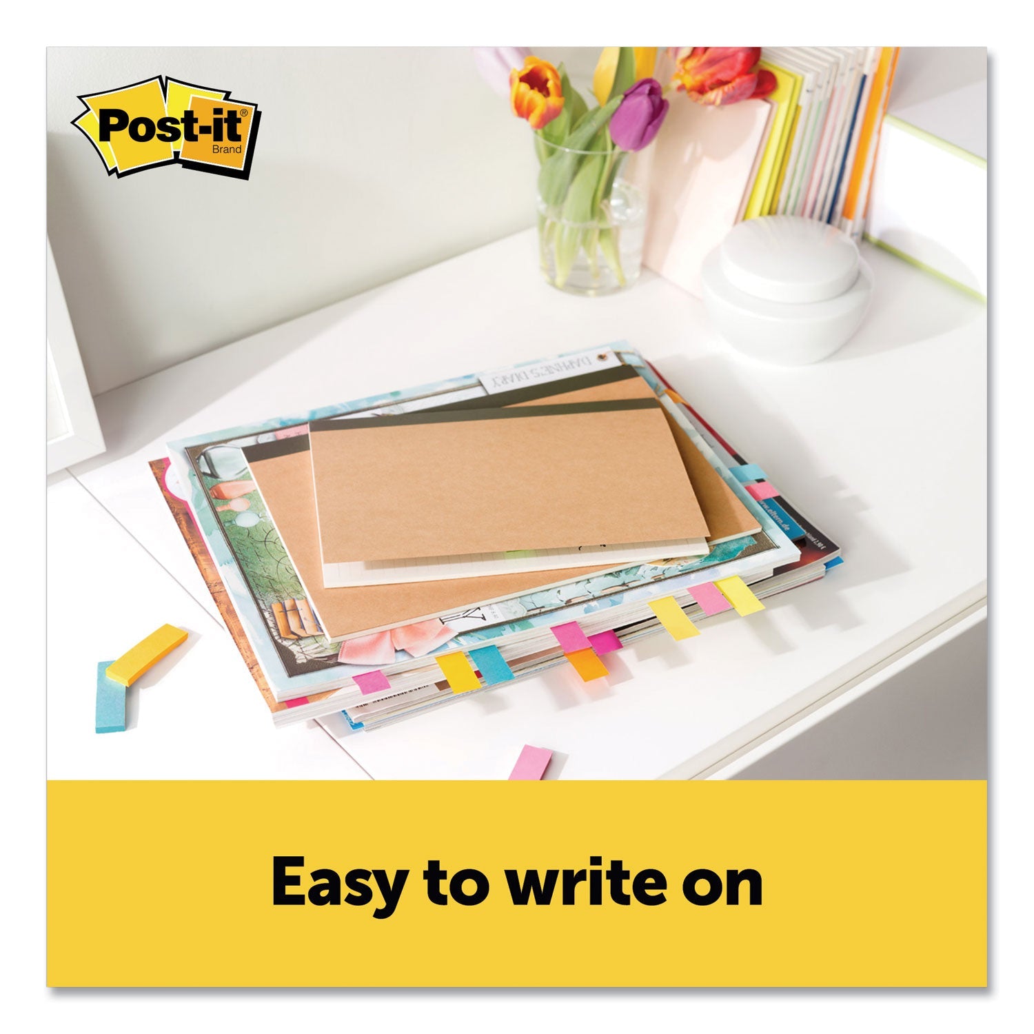 Post-it® Page Flag Markers, Assorted Bright Colors, 50 Sheets/pad, 10 Pads/pack