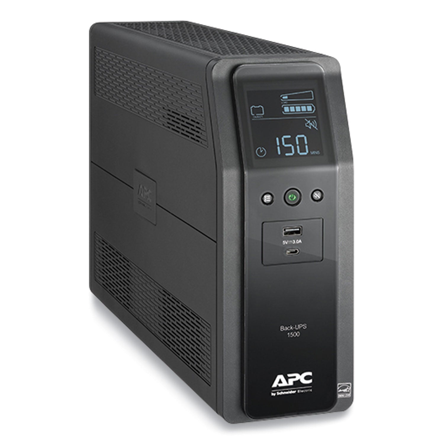 APC® BN1500M2 Back-UPS PRO BN Series Battery Backup System, 10 Outlets, 1,500 VA, 1,080 J