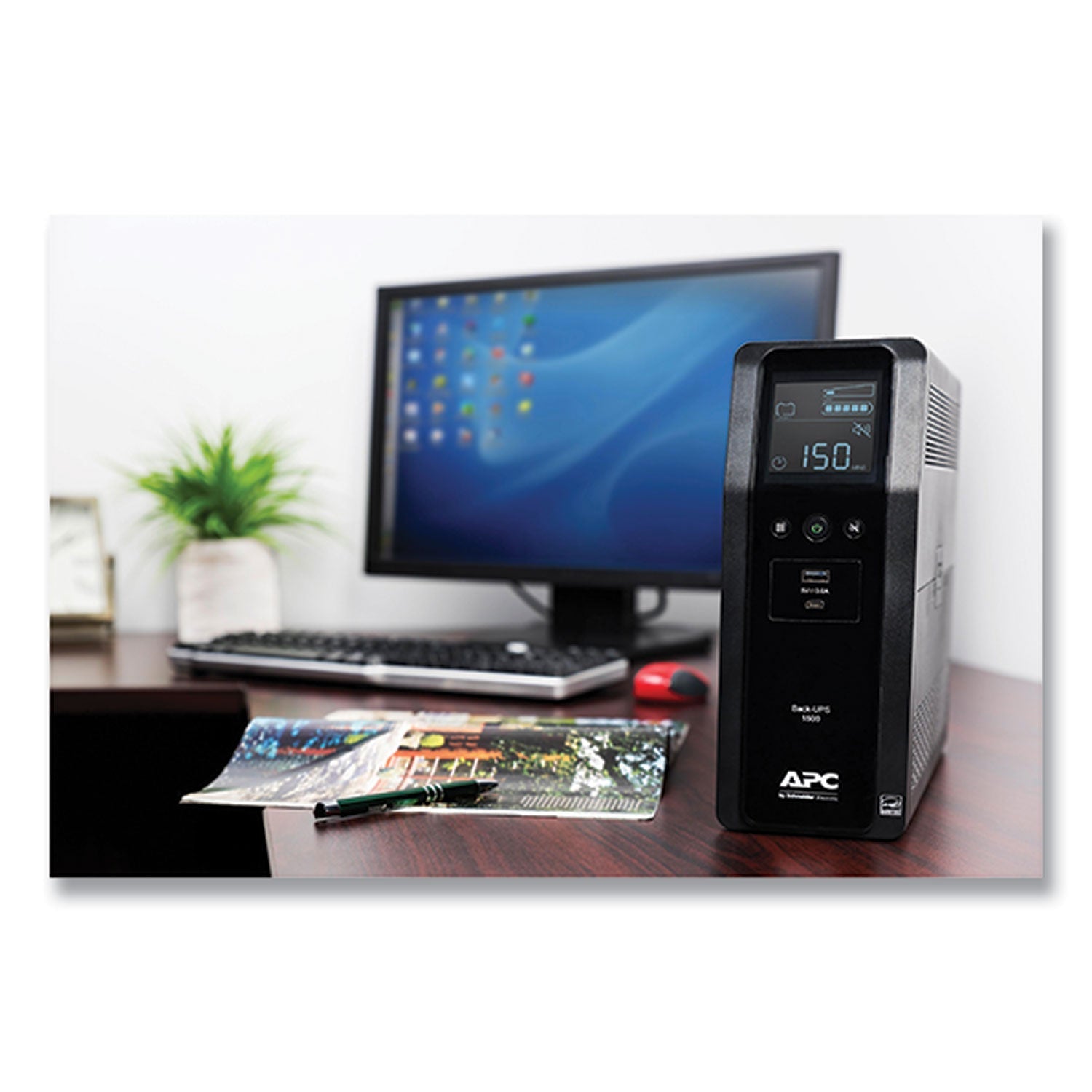 APC® BN1500M2 Back-UPS PRO BN Series Battery Backup System, 10 Outlets, 1,500 VA, 1,080 J