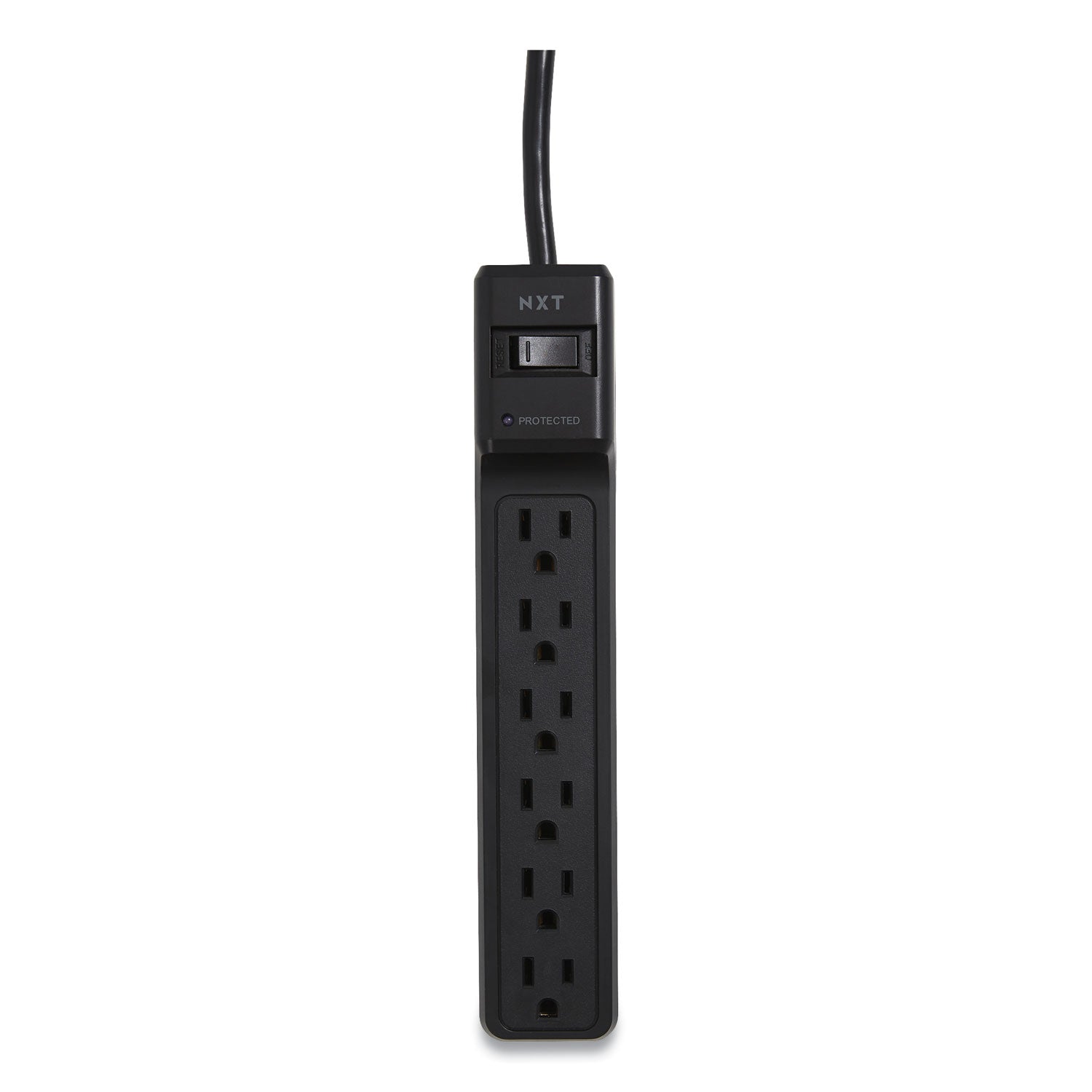 NXT Technologies™ Surge Protector, 6 Ac Outlets, 4 Ft Cord, 600 J, Black