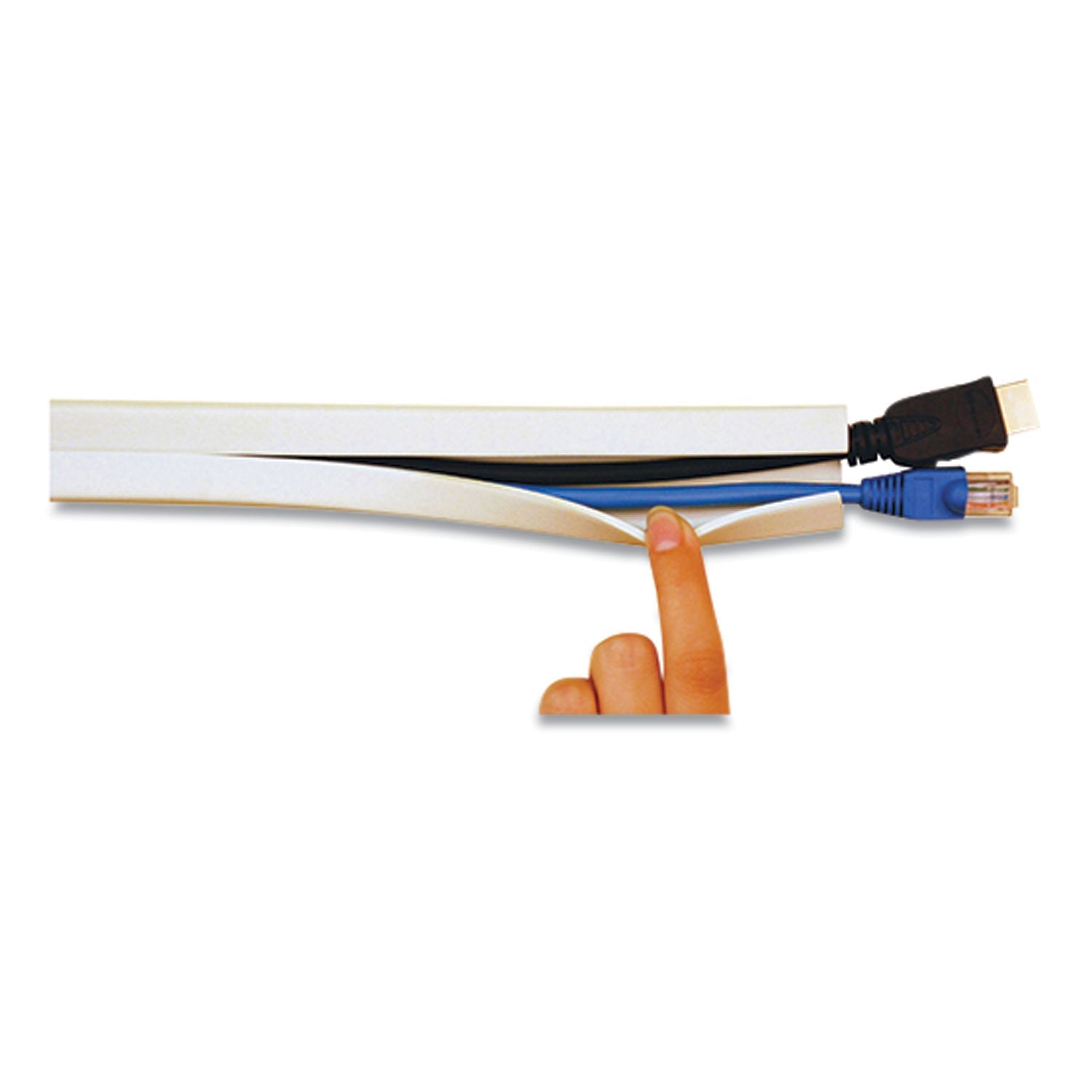 UT Wire® Cord Channel, 1" X 10 Ft, White