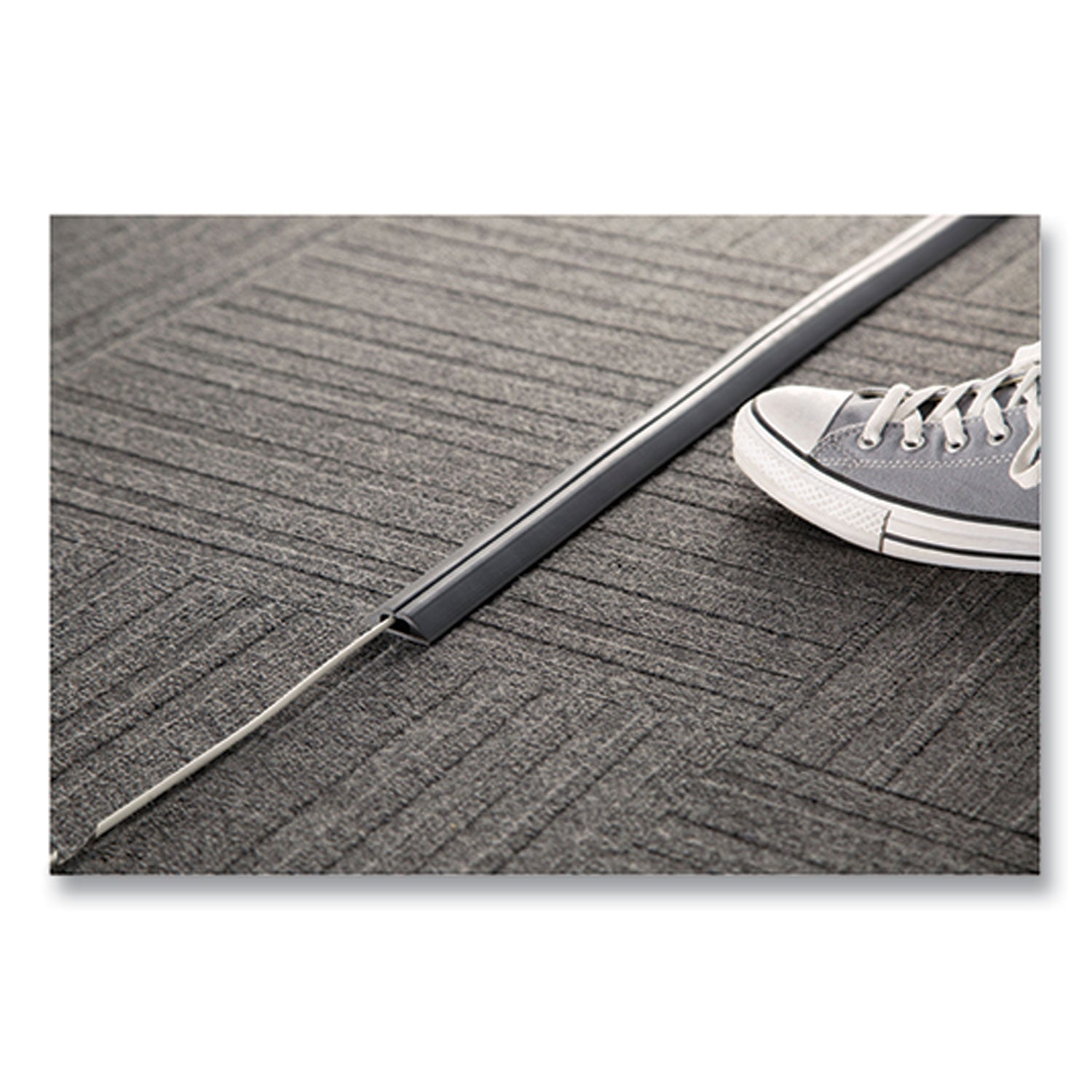 UT Wire® Compact Cord Protector And Concealer, 1.6" X 5 Ft, Gray