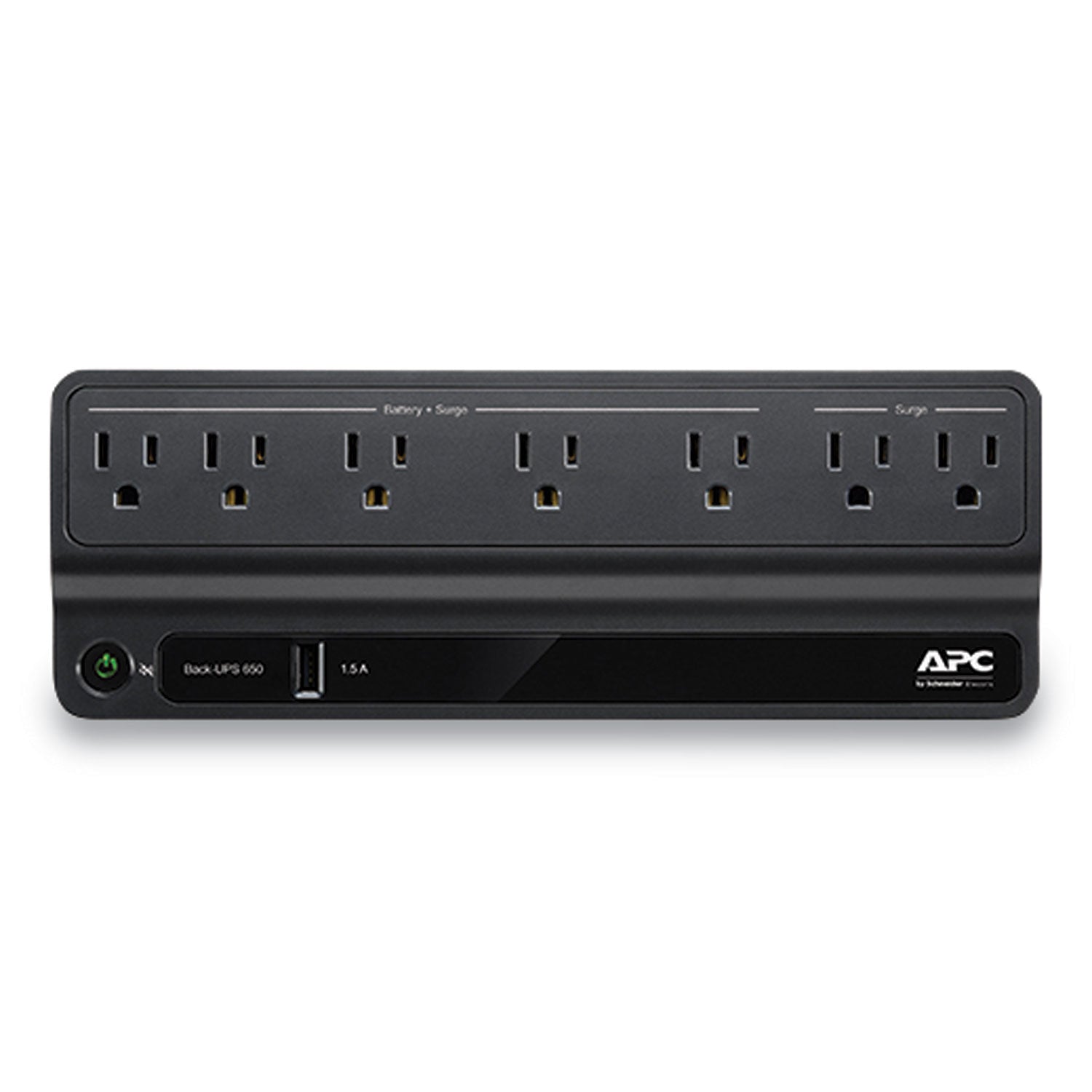 APC® Bn650M1 Back-Ups 650 Va Battery Backup System, 7 Outlets, 650 Va, 490 J