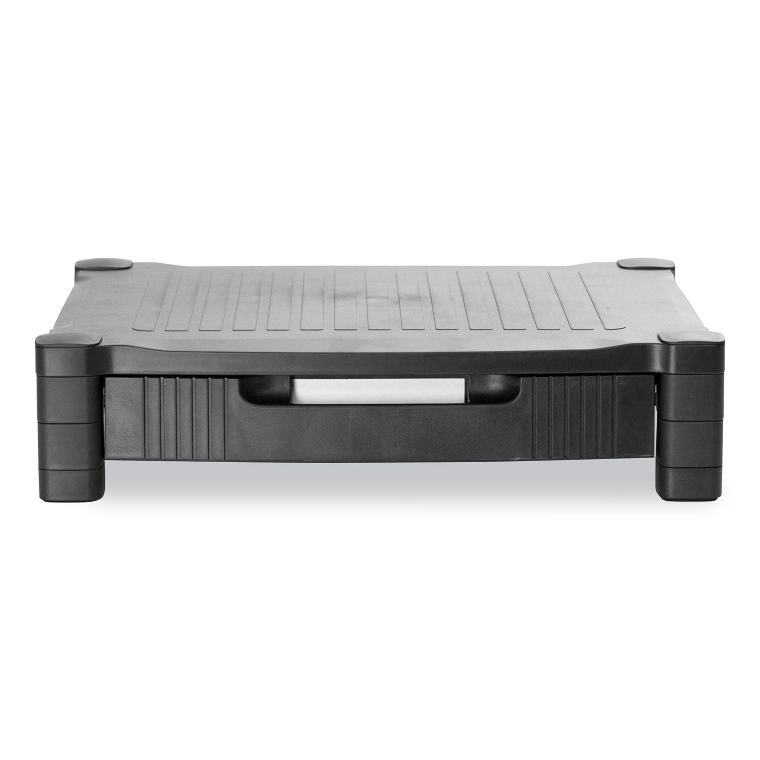 Mind Reader Monitor Stand Riser with Drawer, 17" x 13" x 3.75", Black, Supports 22 lbs