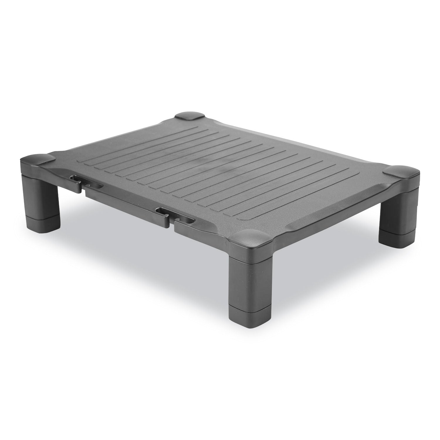 Mind Reader Adjustable Rectangular Monitor Stand, 17" X 13" X 3.75" To 5.75", Black, Supports 22 Lbs