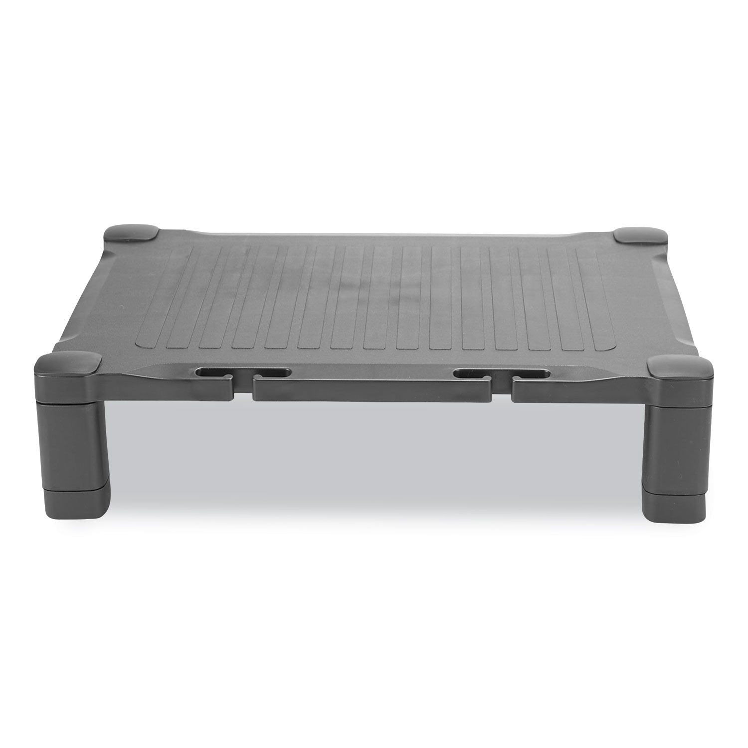 Mind Reader Adjustable Rectangular Monitor Stand, 17" X 13" X 3.75" To 5.75", Black, Supports 22 Lbs