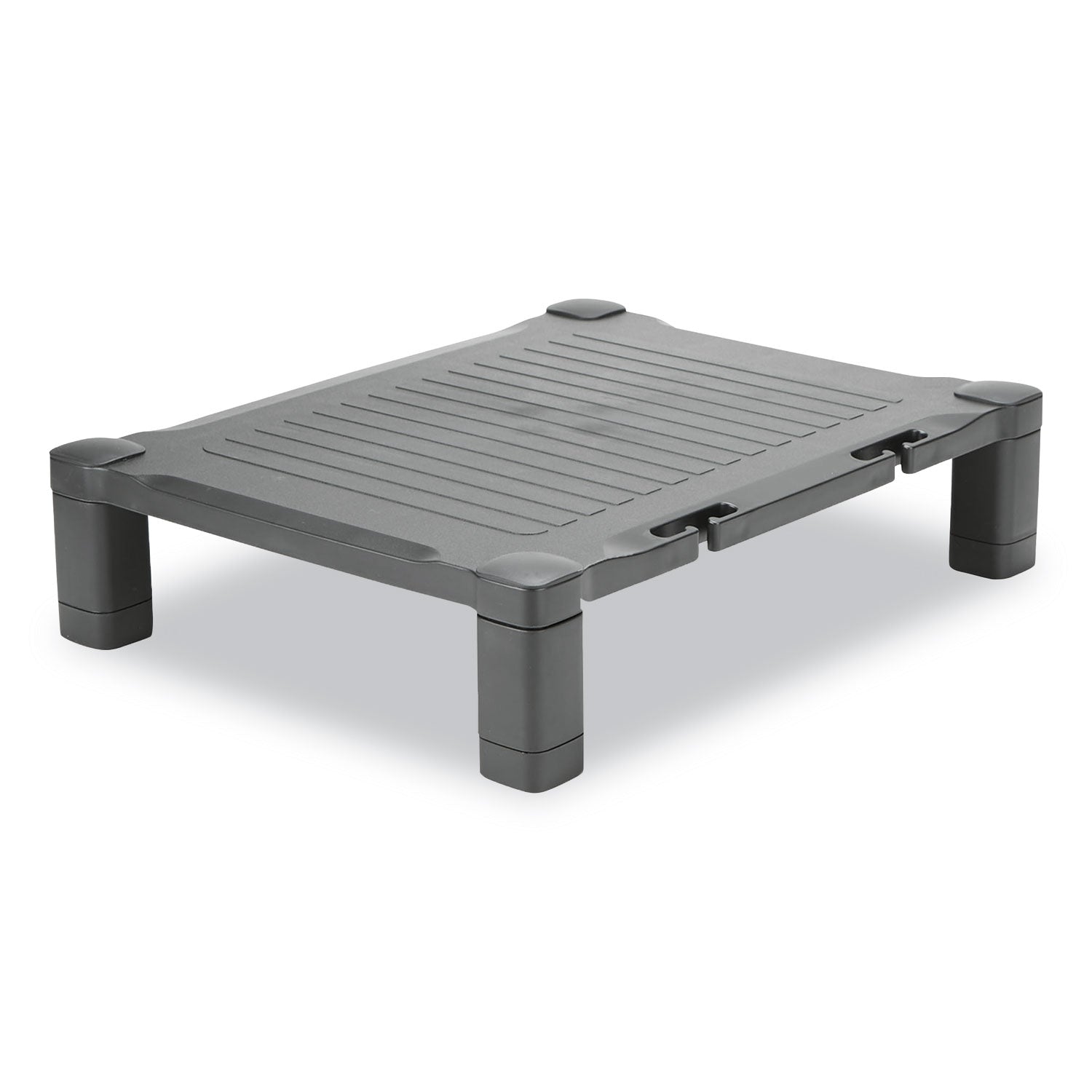 Mind Reader Adjustable Rectangular Monitor Stand, 17" X 13" X 3.75" To 5.75", Black, Supports 22 Lbs