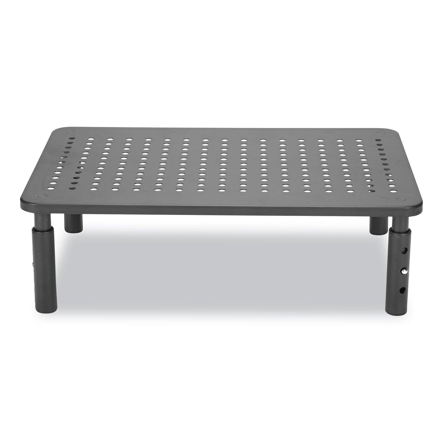 Mind Reader Adjustable Rectangular Monitor Stand, 14" x 9" x 3.25" to 5.25", Black, Supports 44 lbs