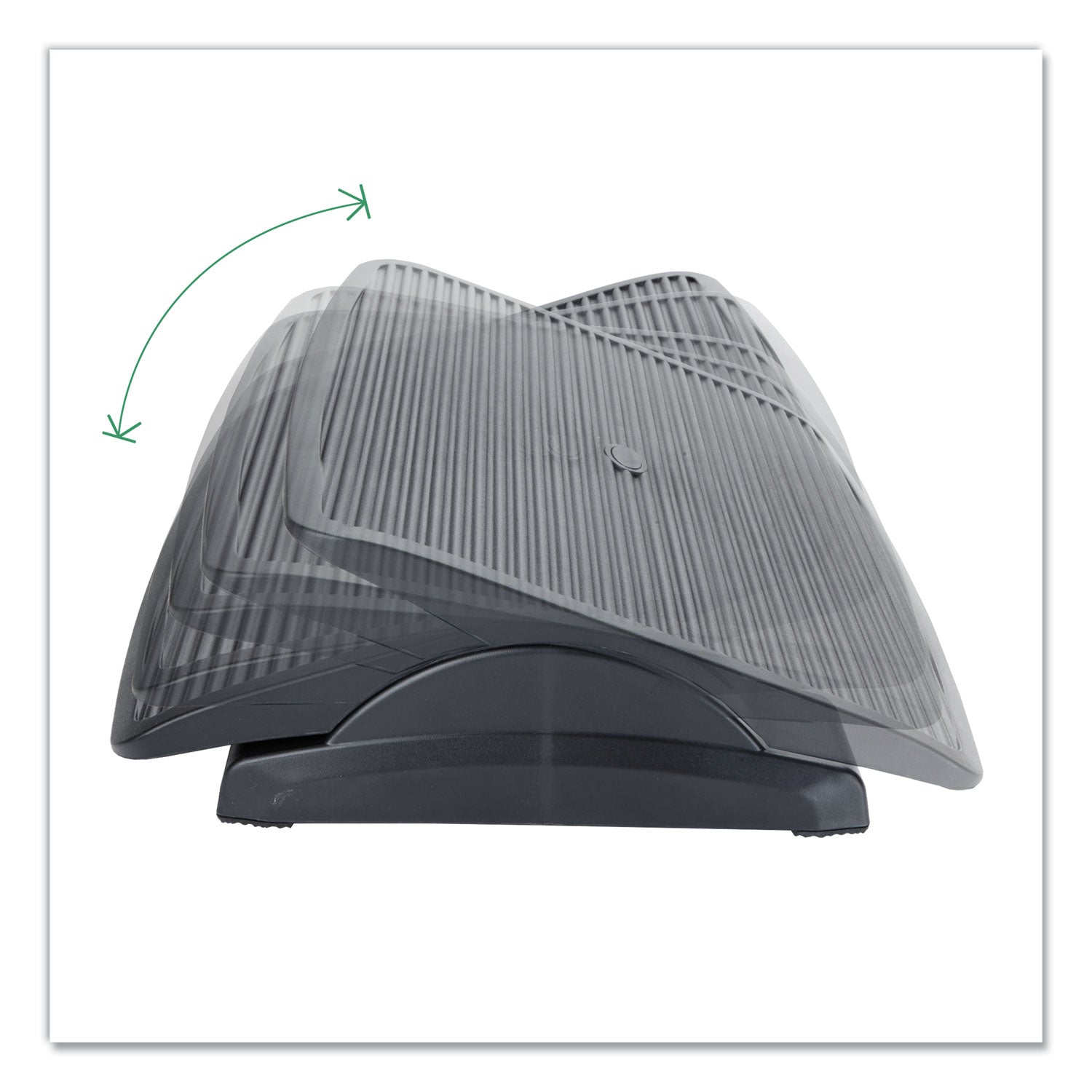 Mind Reader Adjustable Height Ergonomic Footrest, 17.62w x 14d x 3.75h, Black