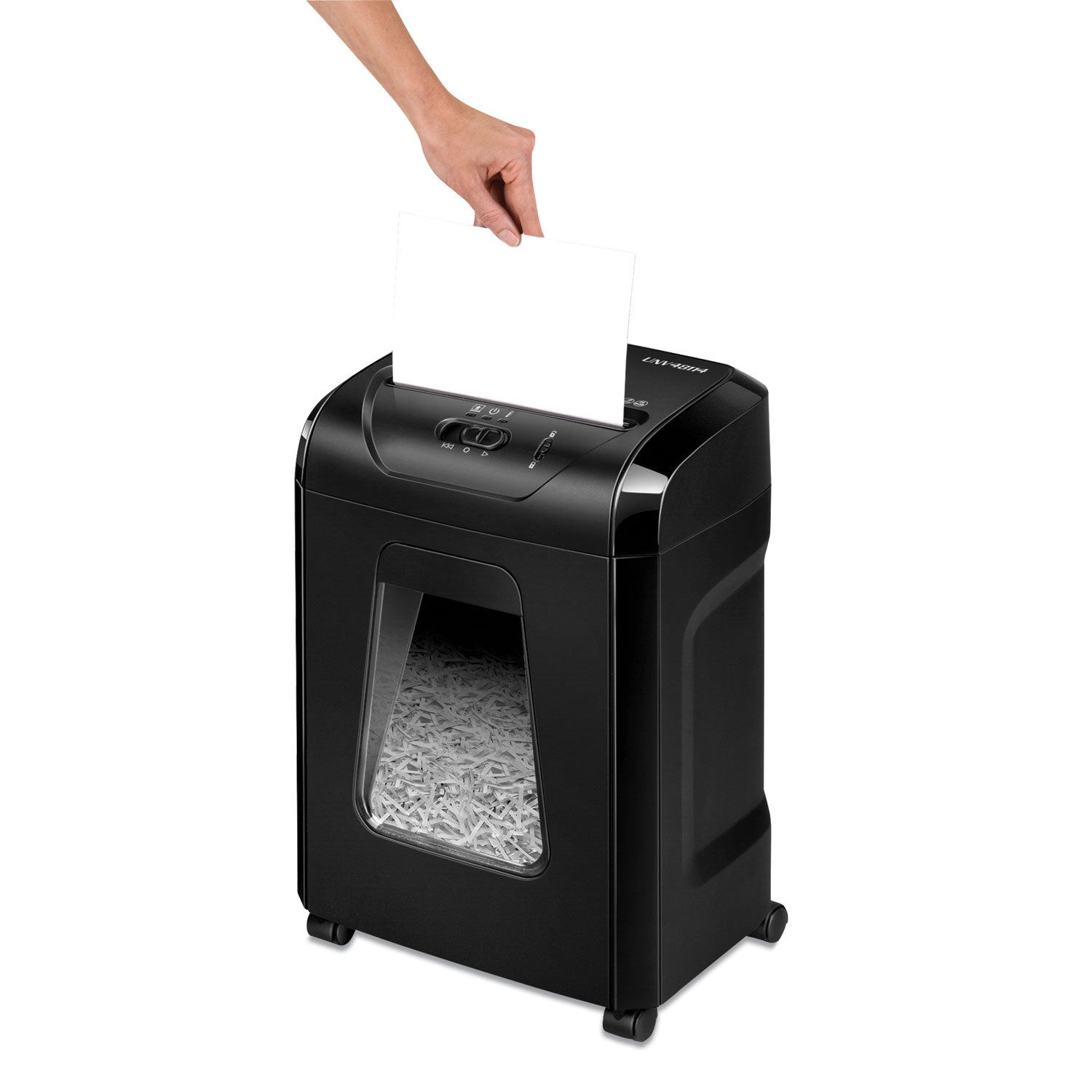 Universal® 48114 Medium-Duty Cross-Cut Shredder, 14 Manual Sheet Capacity