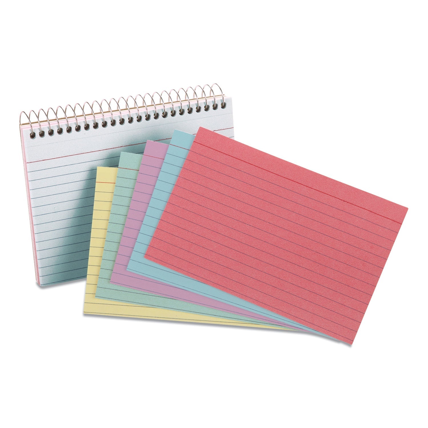 Oxford Spiral Index Cards | 4x6 Ruled Assorted