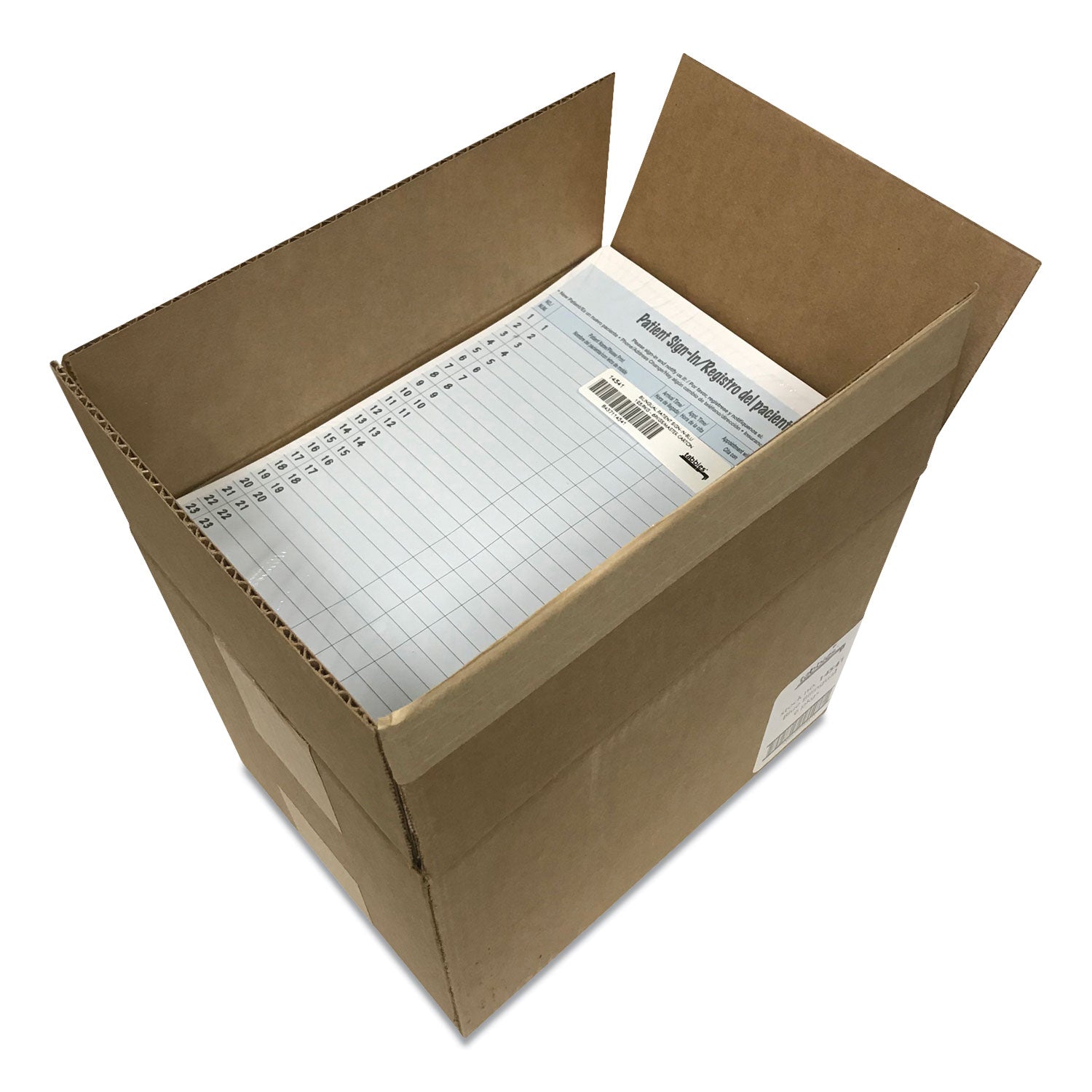 Tabbies® Hipaa Labels, Patient Sign-In, 8.5 X 11, Blue, 23/sheet, 125 Sheets/pack