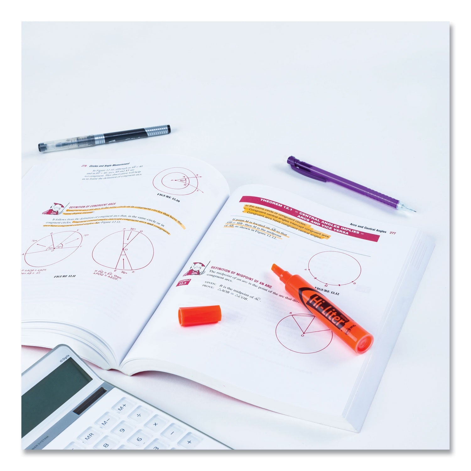 Avery® Hi-Liter Desk-Style Highlighters, Fluorescent Orange Ink, Chisel Tip, Orange/black Barrel, Dozen