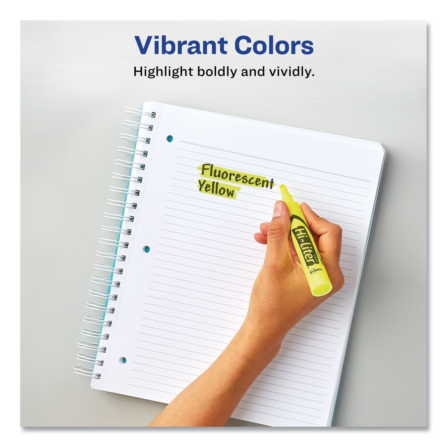 Avery® Hi-Liter Desk-Style Highlighters, Fluorescent Orange Ink, Chisel Tip, Orange/black Barrel, Dozen