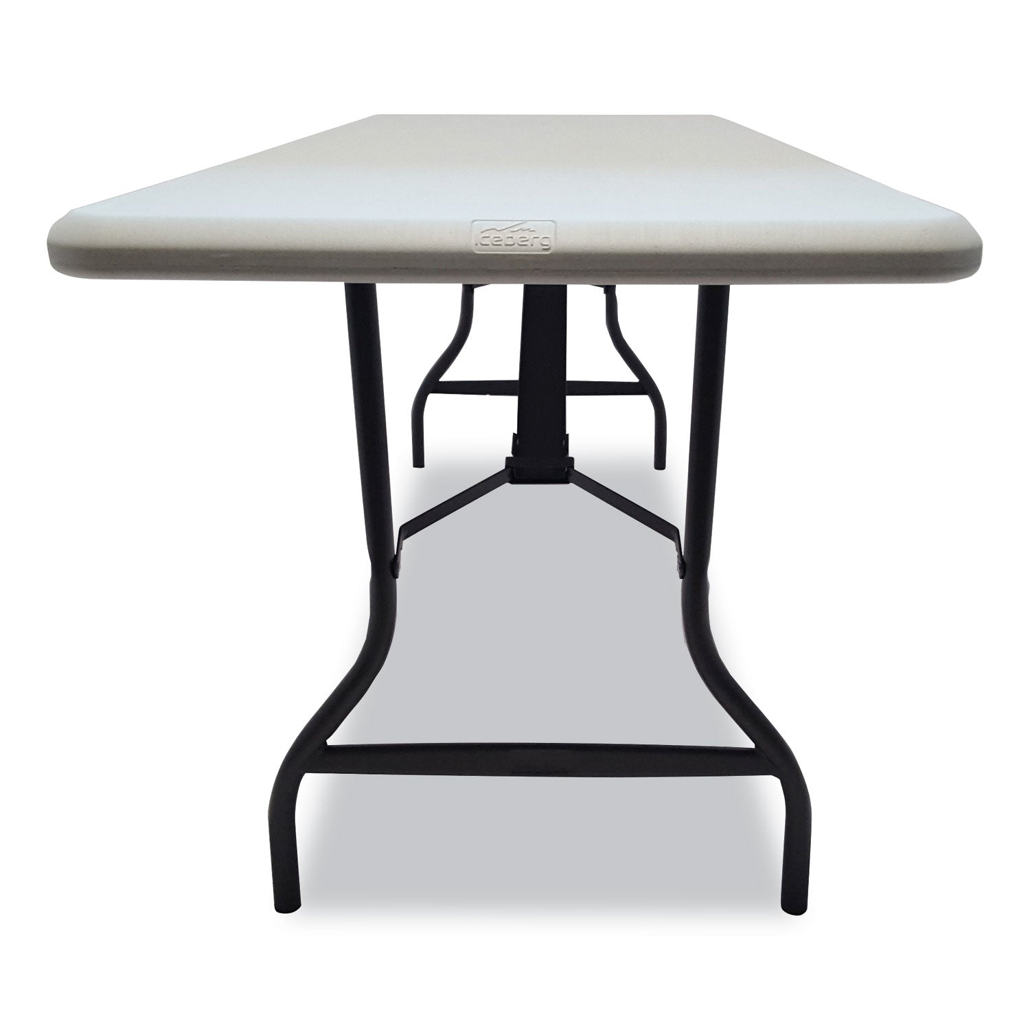 Iceberg IndestrucTable Industrial Folding Table, Rectangular, 72" x 30" x 29", Platinum