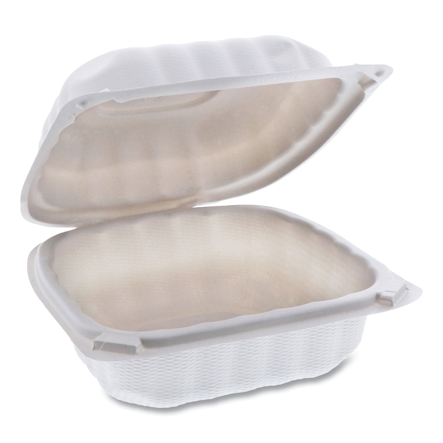Microwavable MFPP Hinged Lid Container| White